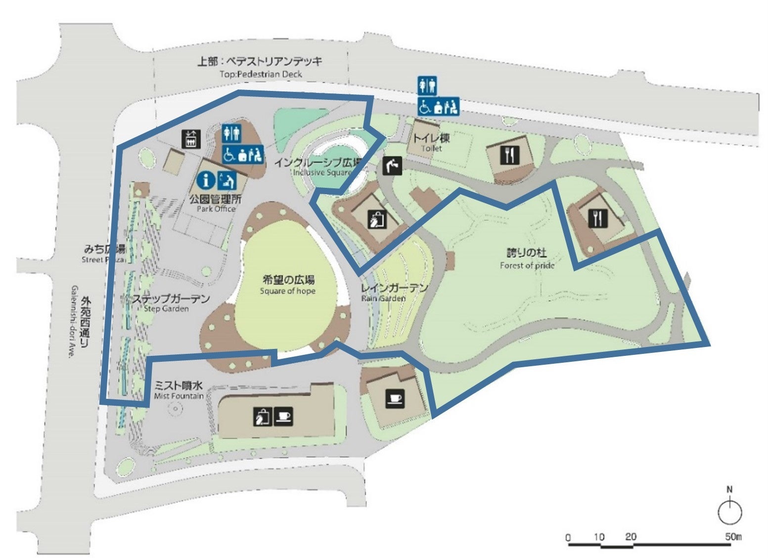 東京都立公園旧芝離宮庭園内池実測平面図 旧芝離宮恩賜