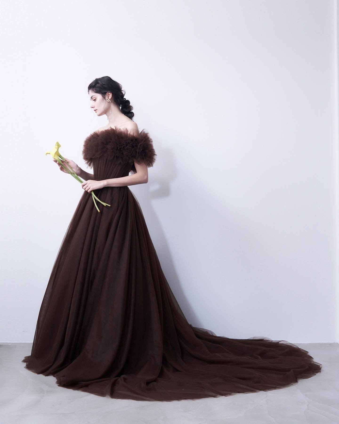 2wayブラウンドレス