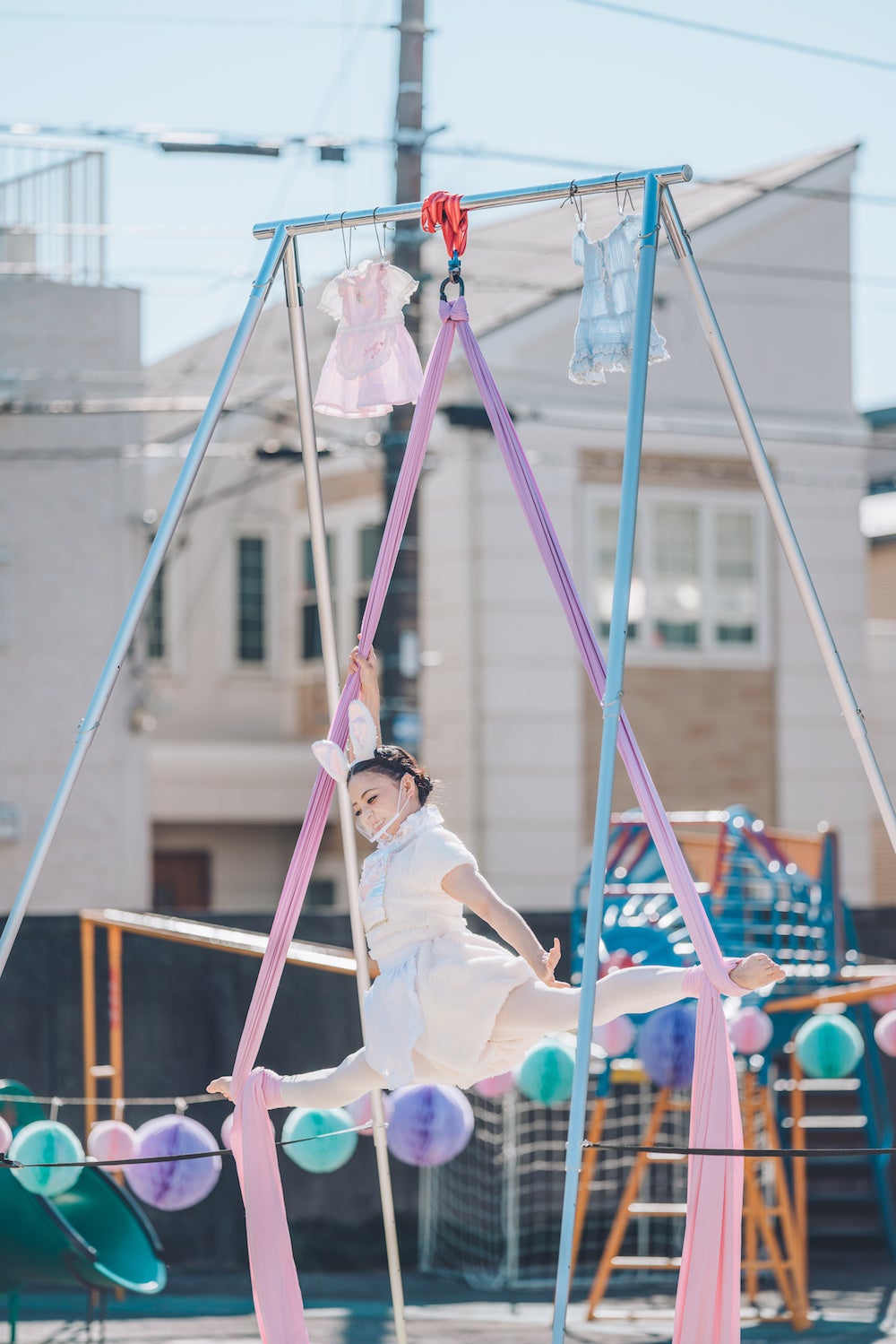 持込器具での空中芸
