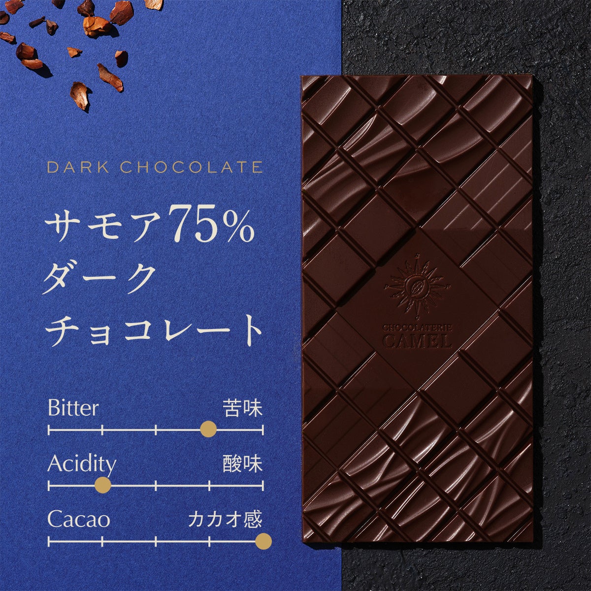 ショコラトリーキャメル サモア75%ダークチョコレート