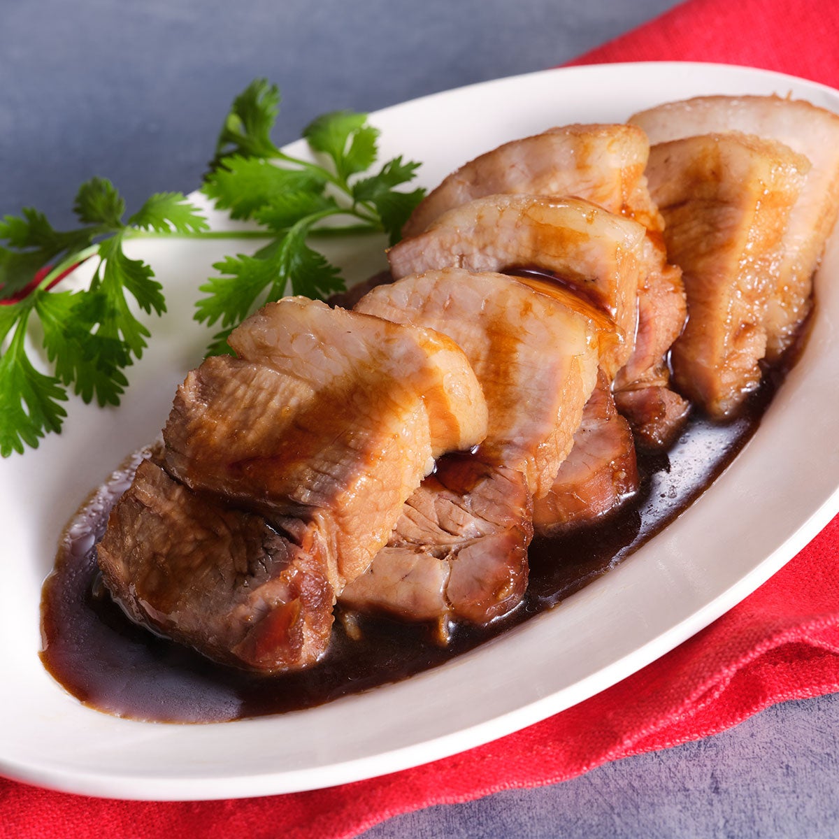 オリジナル豚肉はレンジで_調理イメージ