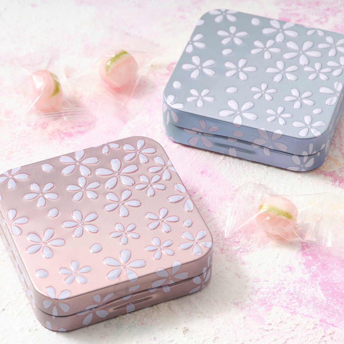 オリジナル さくらミニ缶 ピンク／ブルー