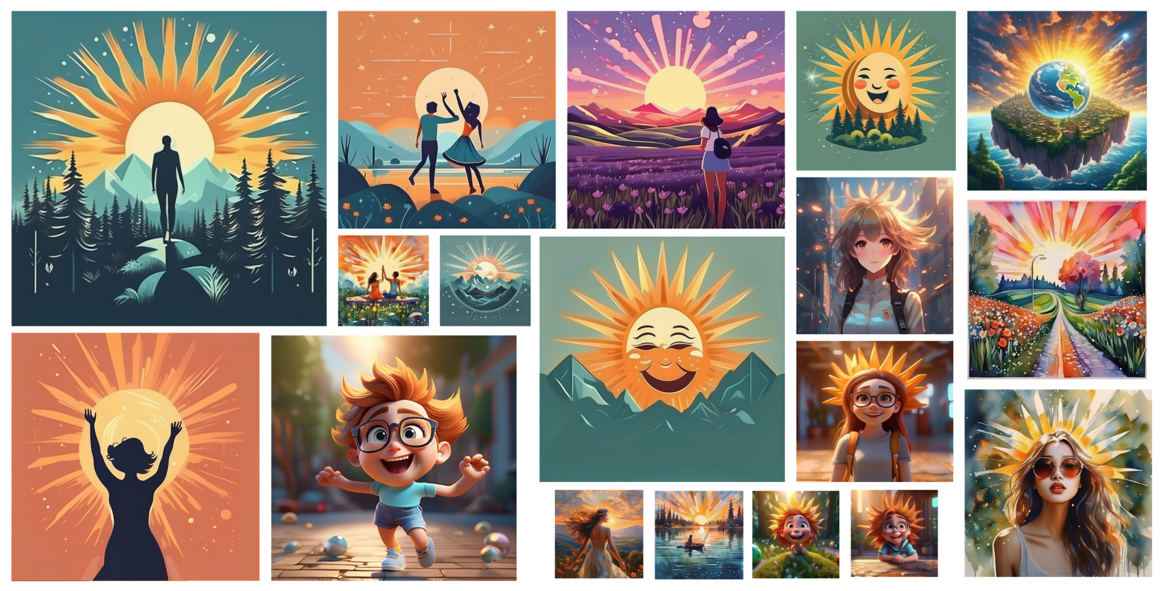 ギャラリー作品のビジュアル例