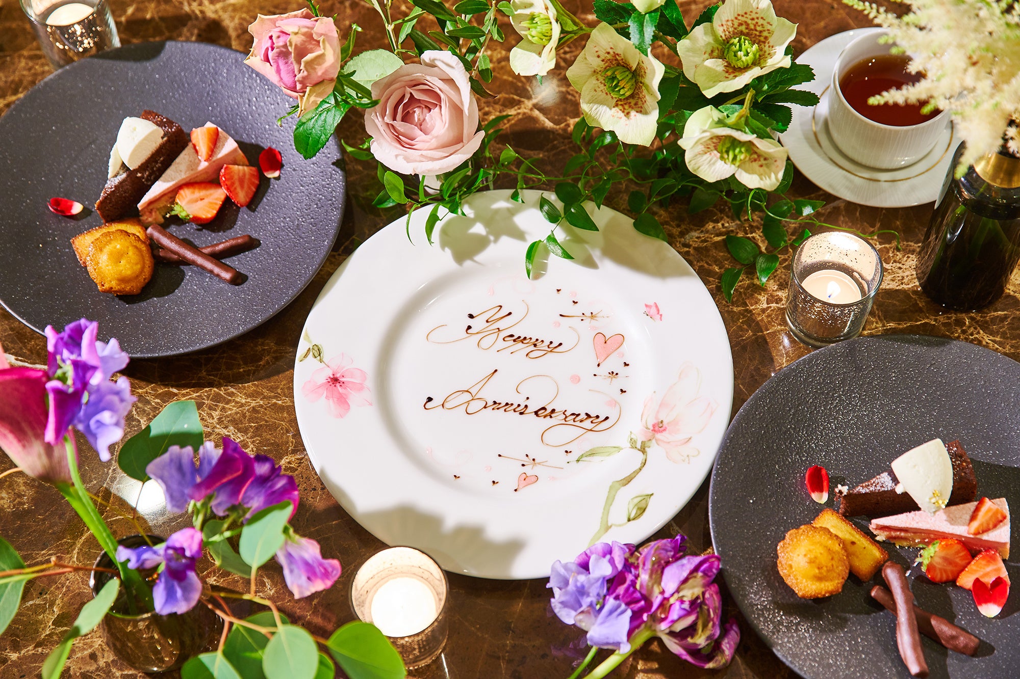 メッセージ付のデザートプレート（イメージ）