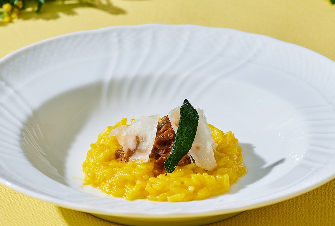 ラスパドゥーラチーズのサフランリゾット