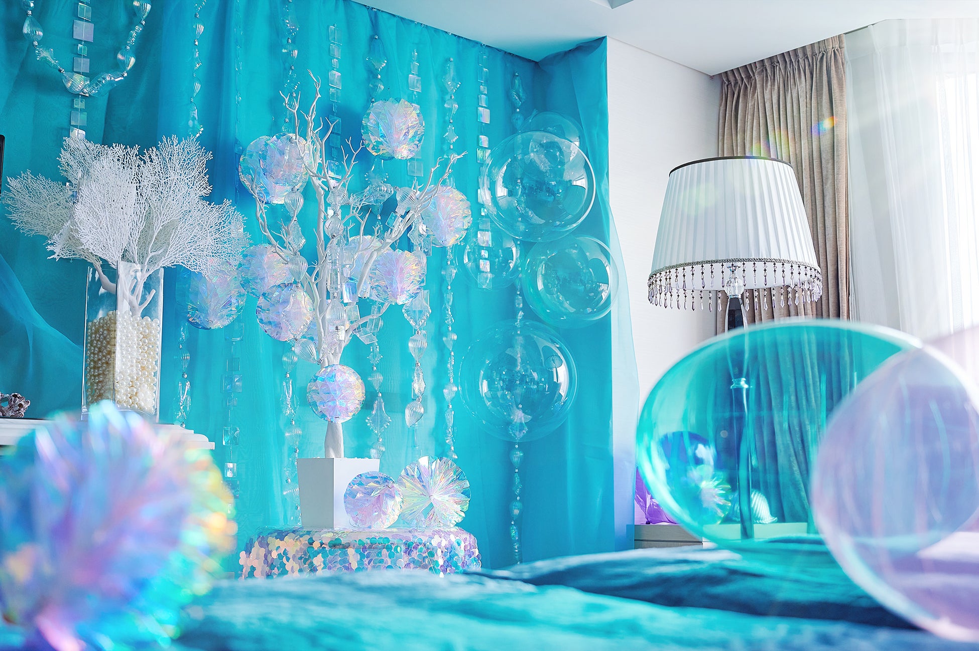 海の中を彷彿させるデコレーションしたフォトスポット