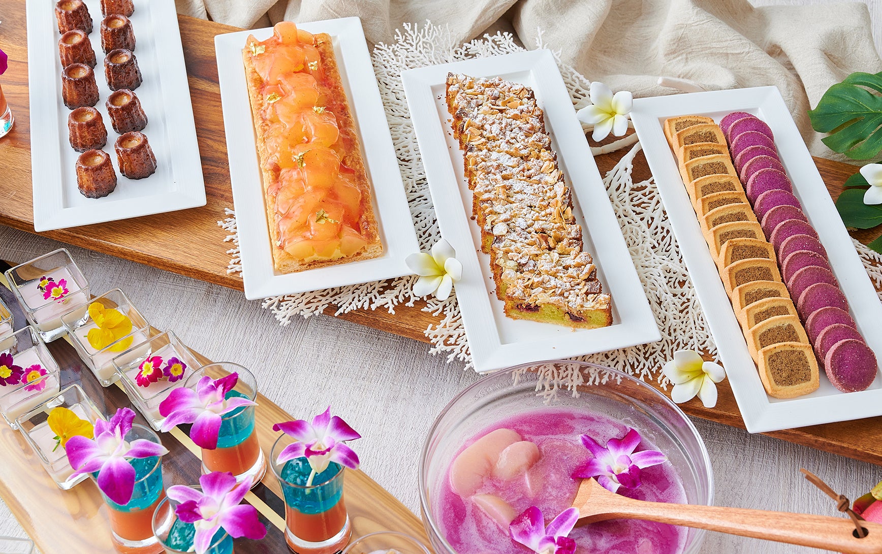 白桃パイやピーチのスープなど