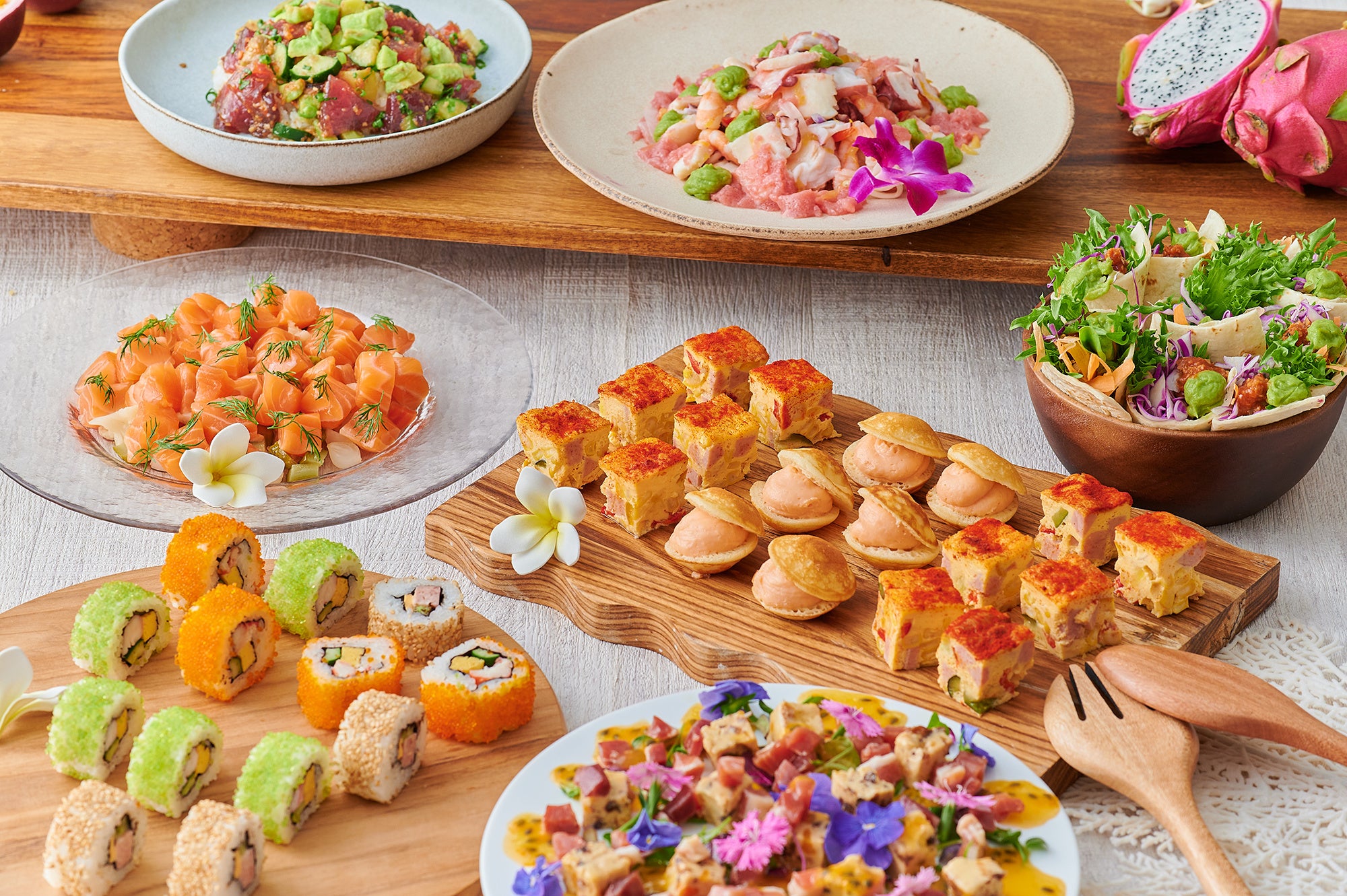 日替わりでハワイアンメニュー から3種をラインナップ