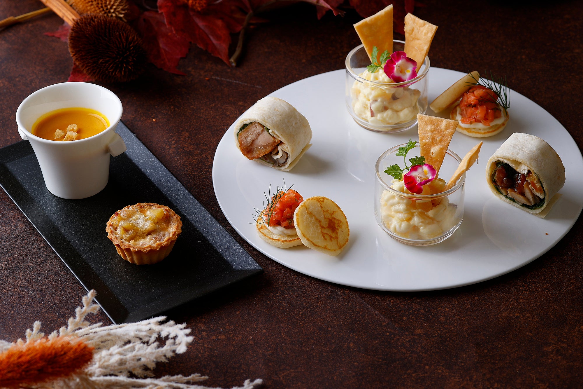 かぼちゃや栗など秋の味覚を使ったセイボリー