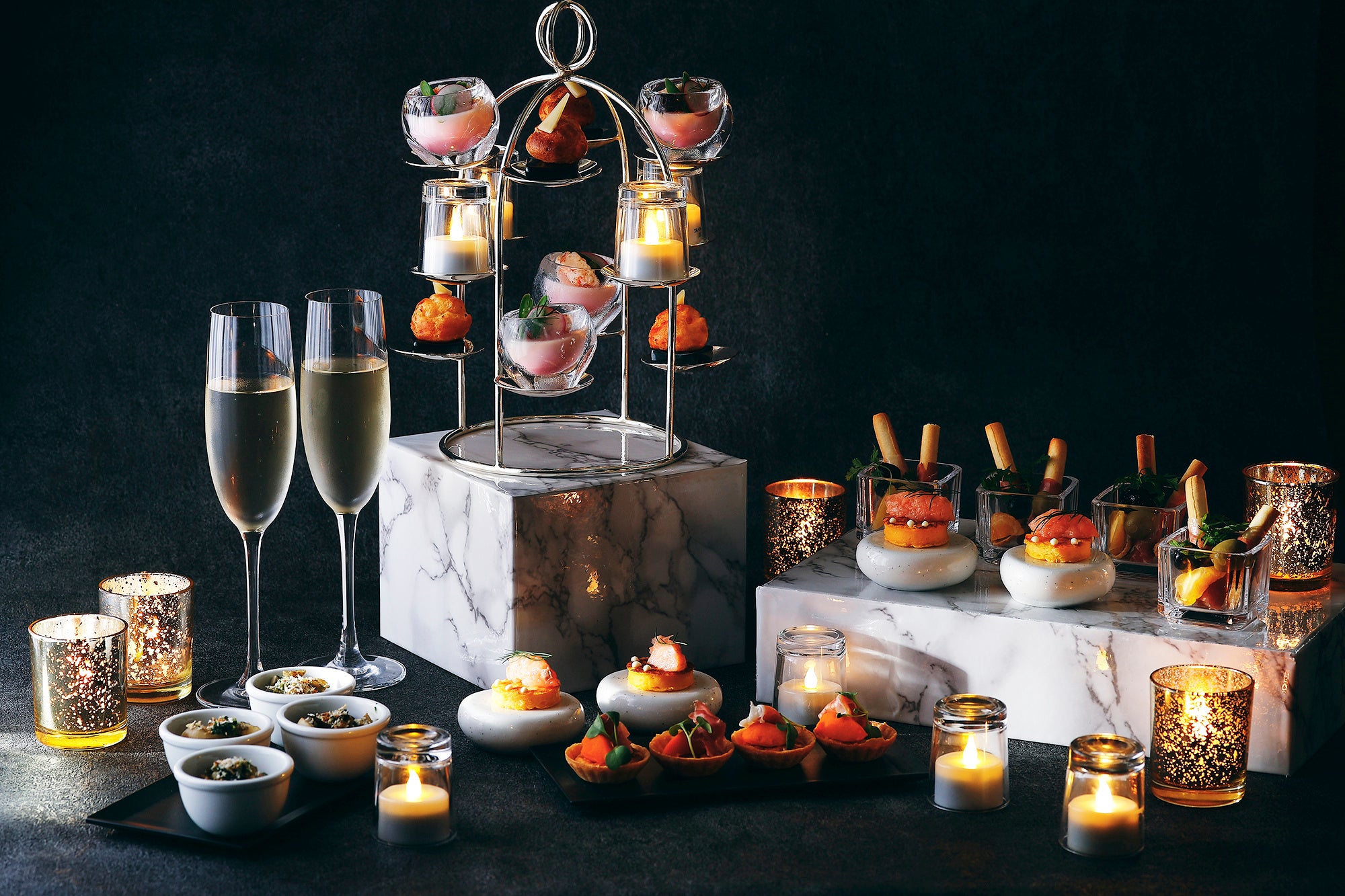 ルーフトップテラスで提供するアミューズ