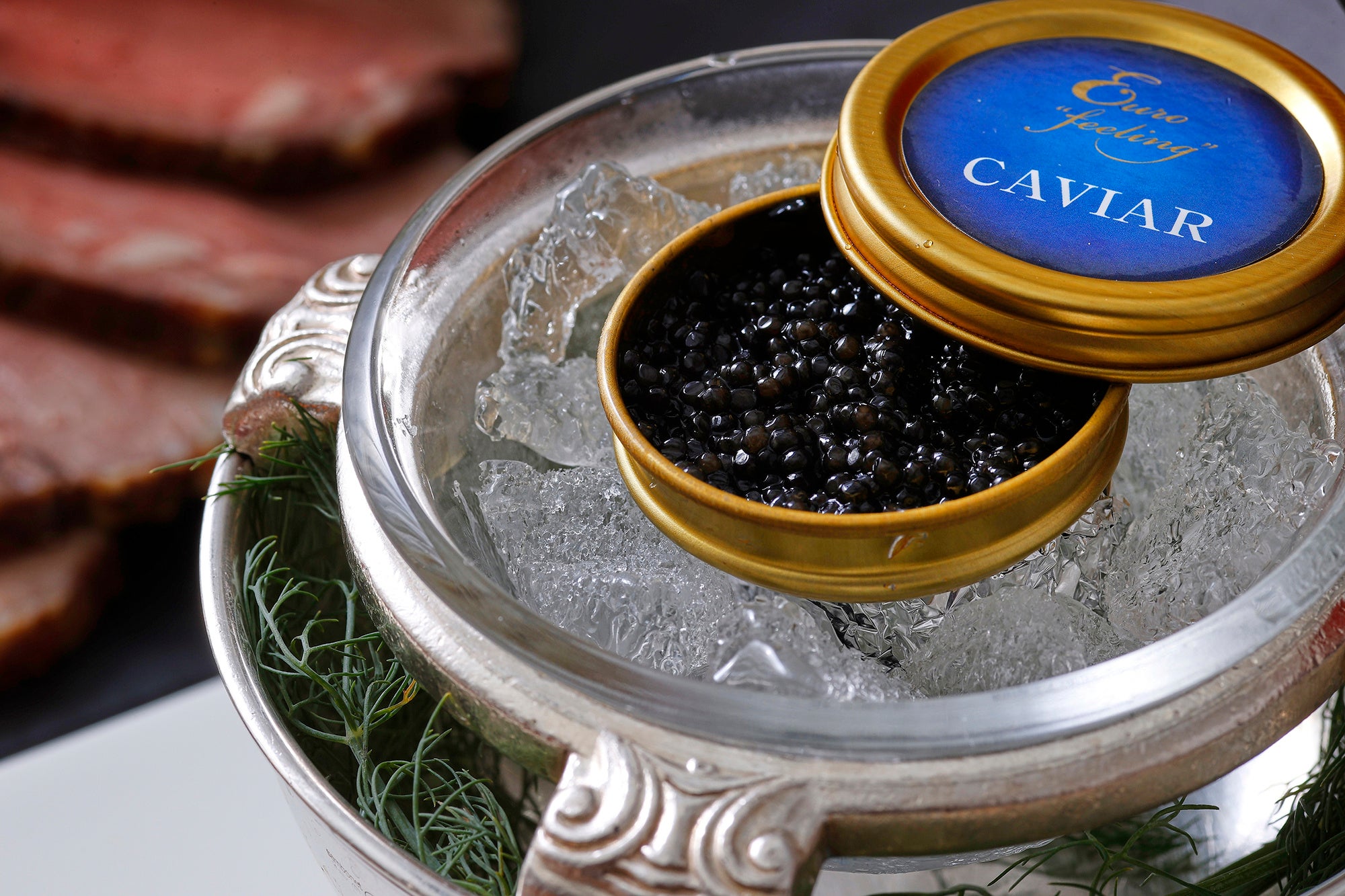 ゴールドセットに付くキャビア