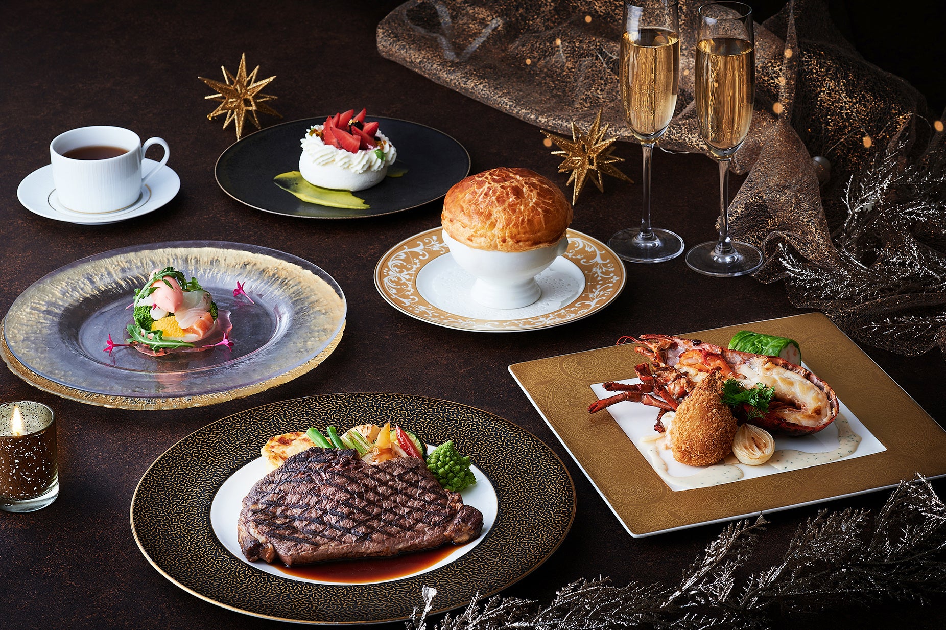 ハドソンラウンジクリスマスステーキコース（イメージ）
