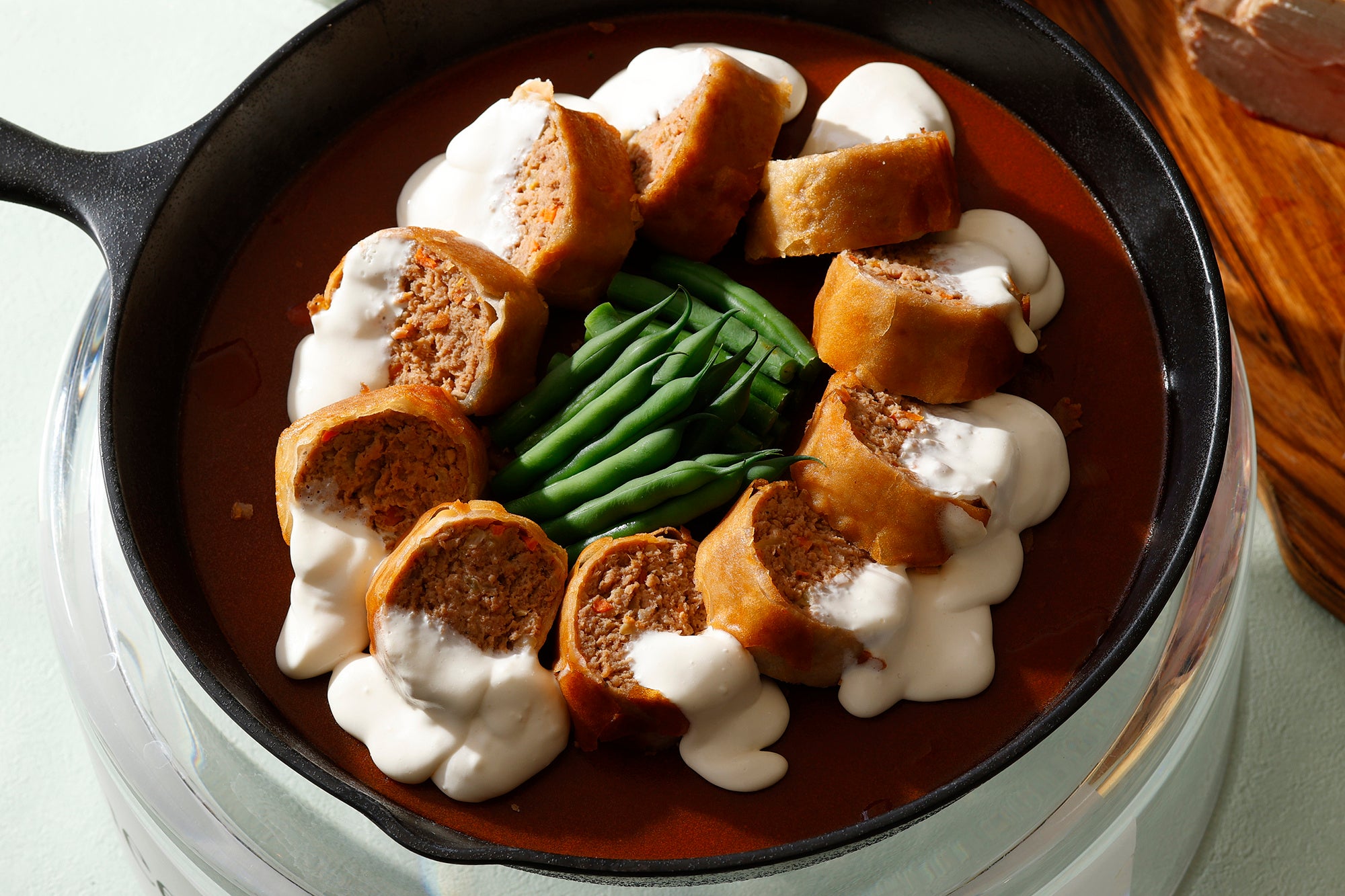 ミートパテのパート包み