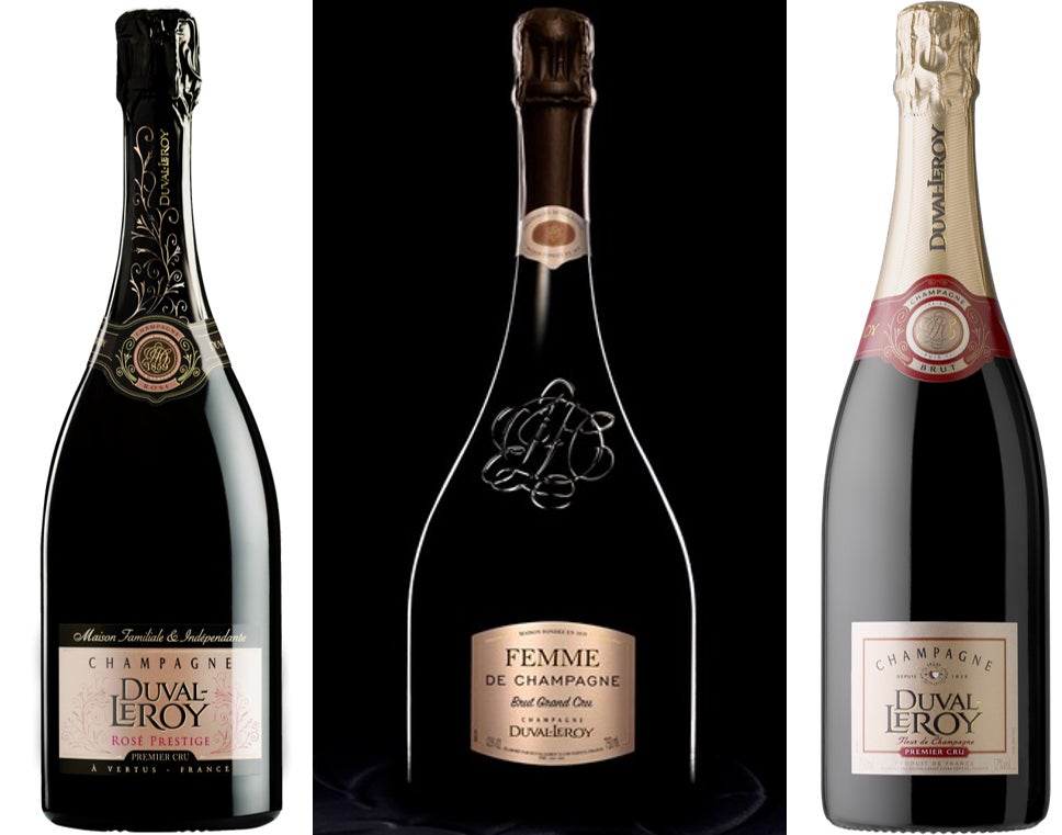 「女性らしさ」「繊細」「気品」をキーワードに独自のスタイルと個性を追求した シャンパーニュ造りに力を注ぐ「デュヴァル=ルロワ」。今回のコラボレーションディナーのために特別にセレクトされたシャンパーニュ3種類。