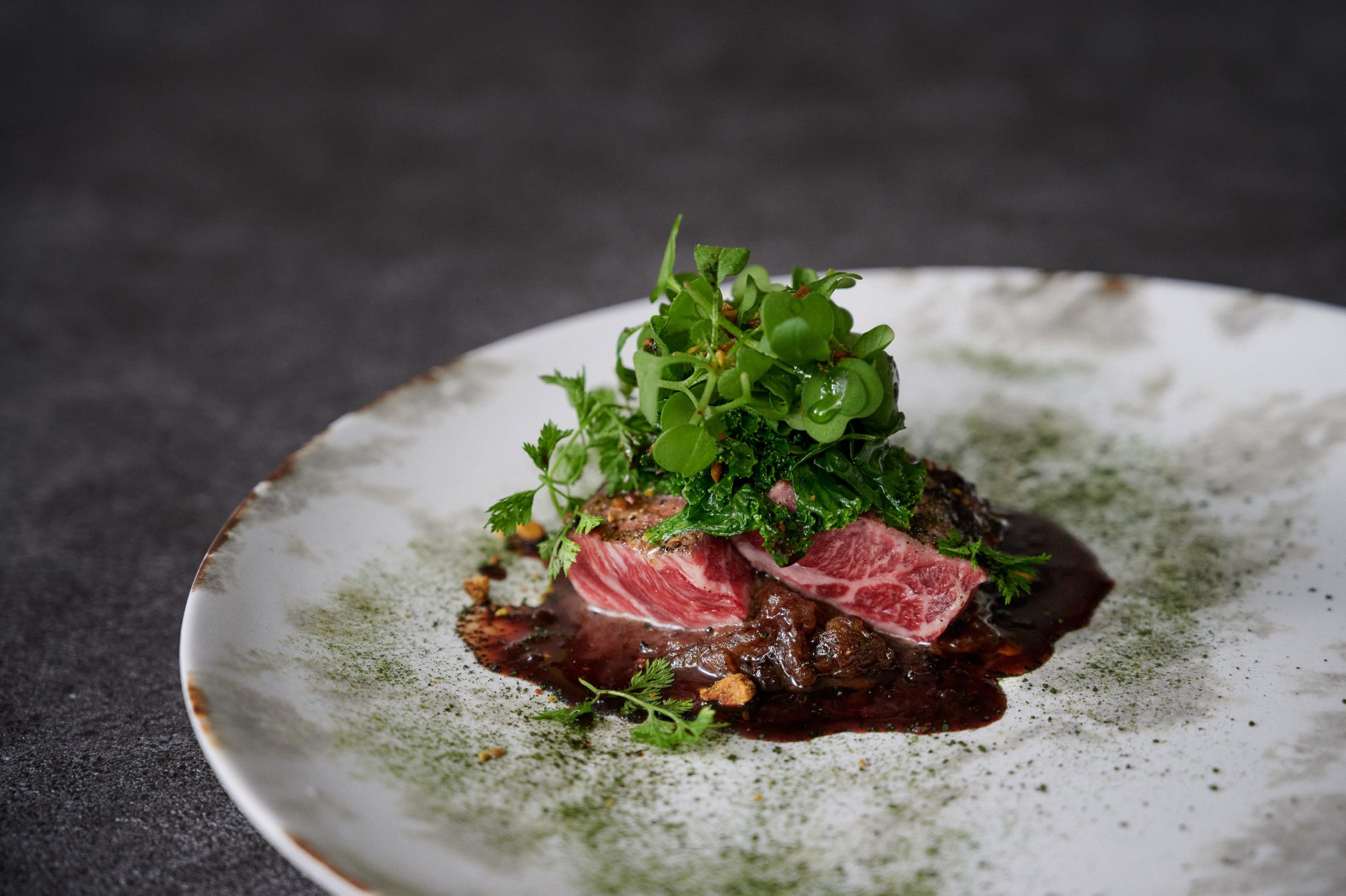 【肉料理】和牛フィレ肉のグリル 発酵ブルーベリーソース 発酵バターマッシュポテト (イメージ)