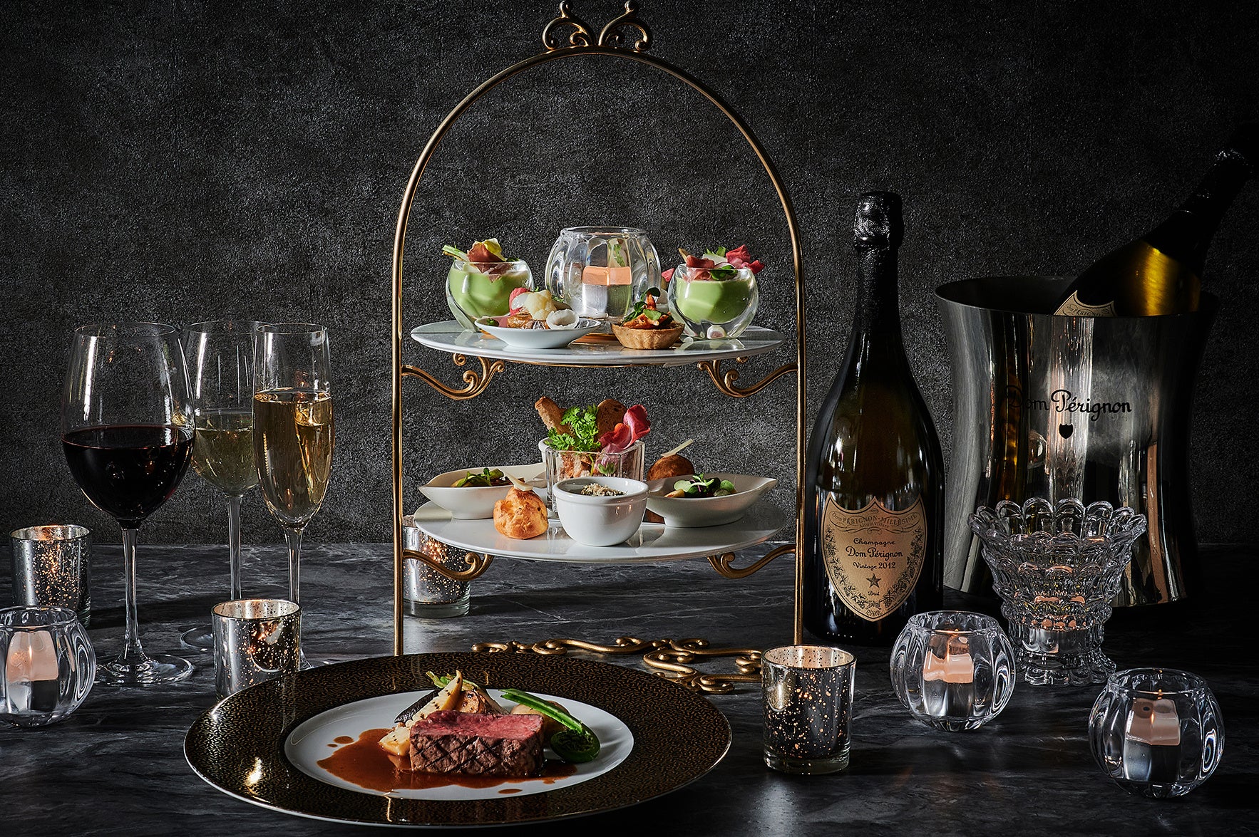 フレンチテイストの彩り豊かなオードブル, 国産牛のグリルが付いたフリーフロープラン