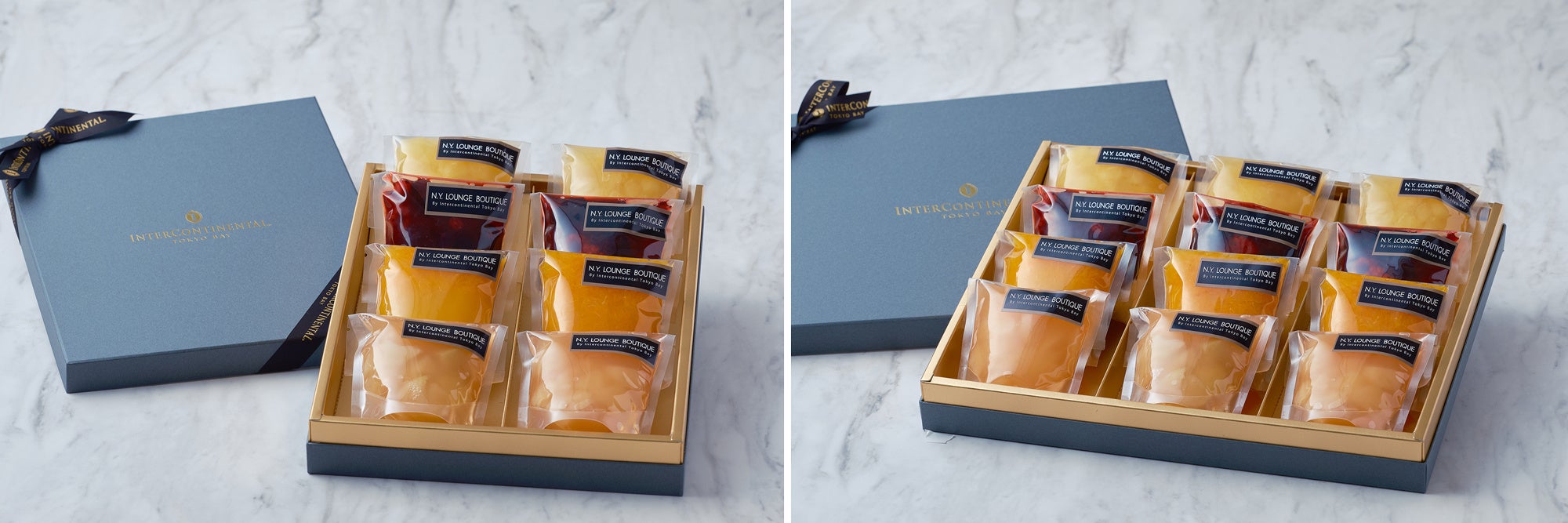 （左）フルーツゼリー（8個入り）（右）フルーツゼリー（12個入り）