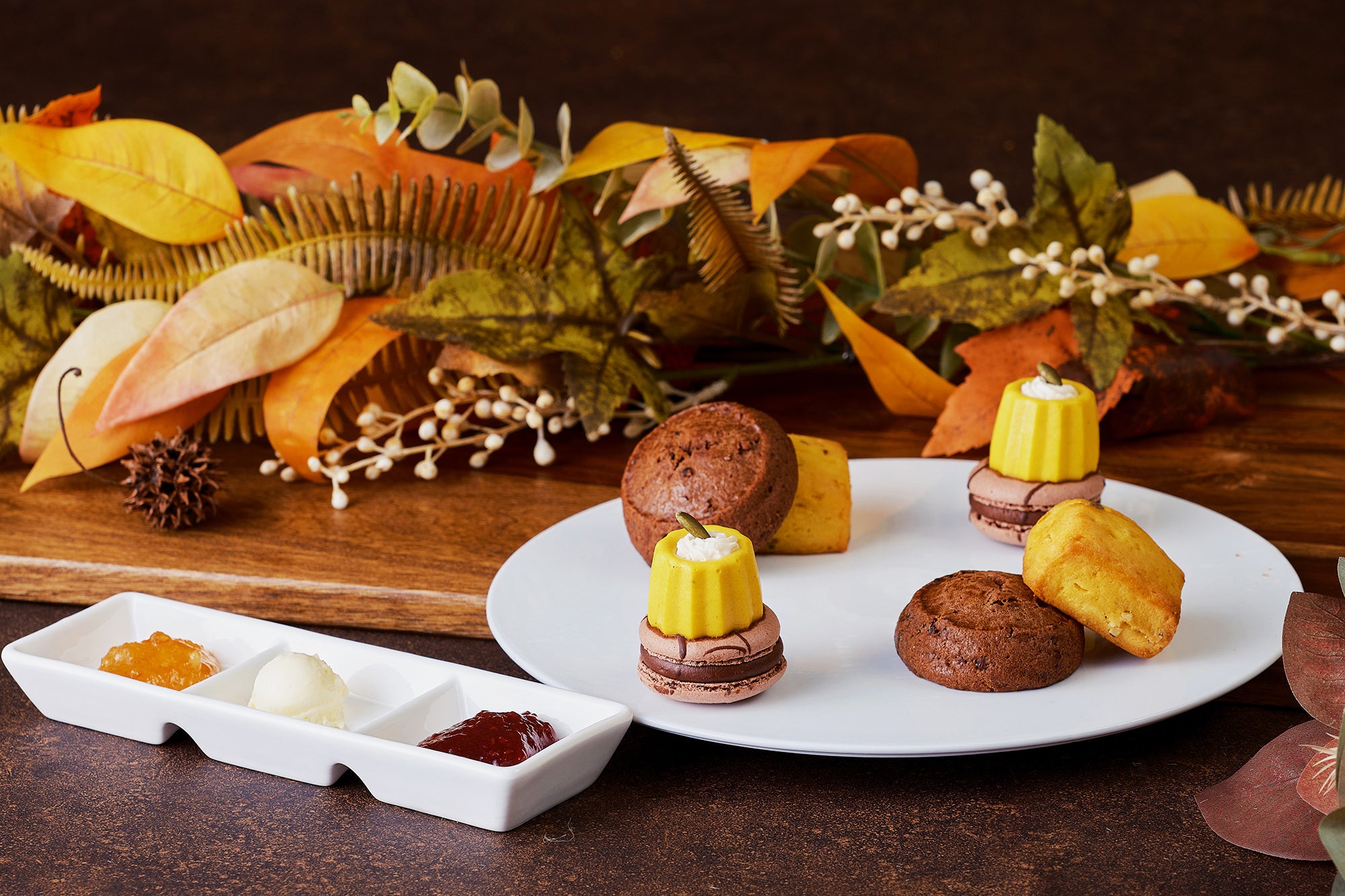 スコーンはかぼちゃとチョコレートの2種類をラインナップ