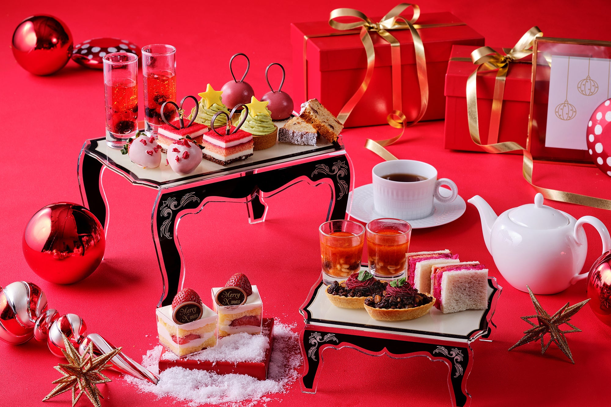12月1日～12月25日はクリスマスデコレーションをまとった「ルビージュエル アフタヌーンティー」が登場