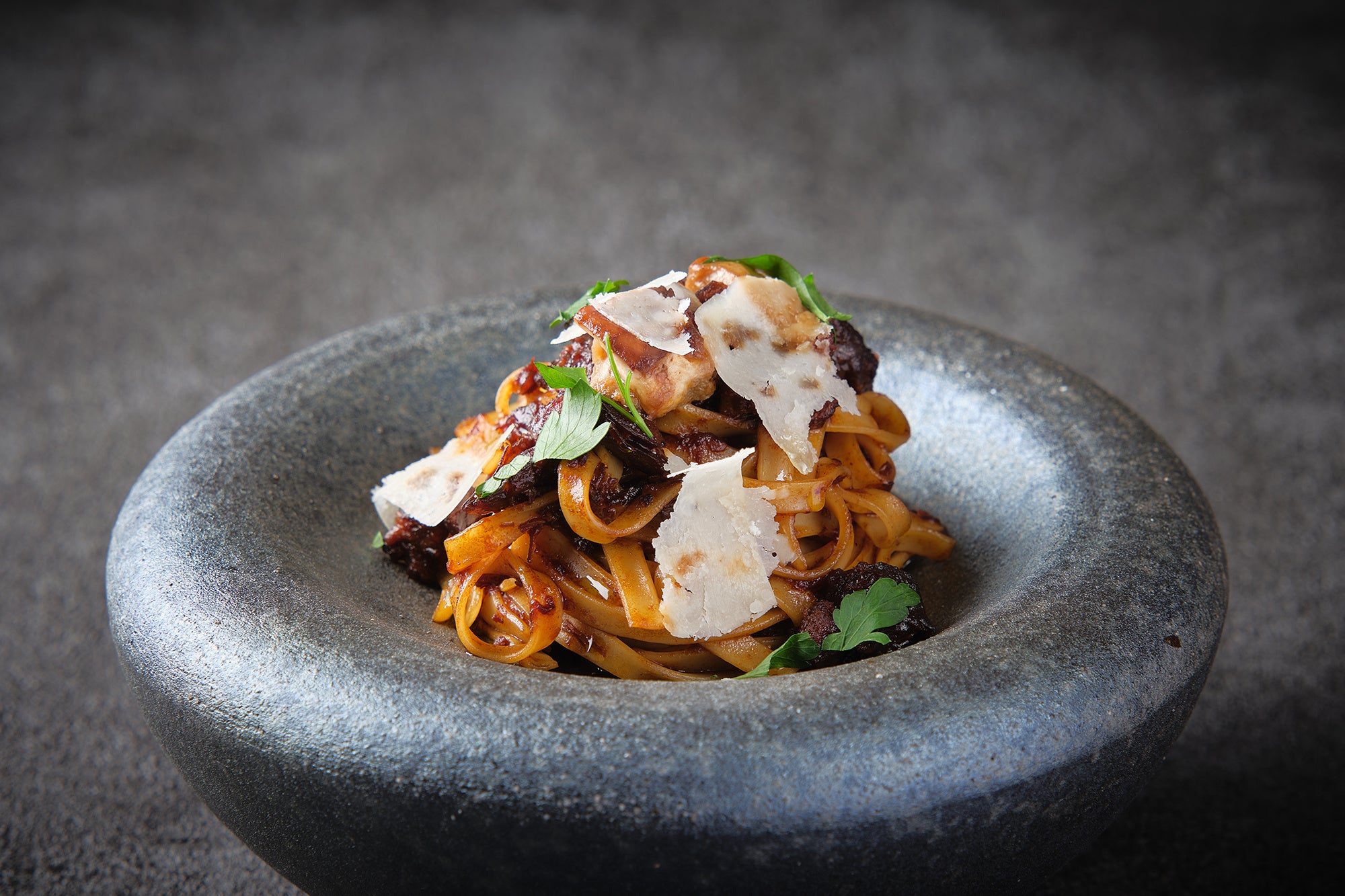 牛ホホ肉ボロネーゼのタリアテッレ　八代生姜風味