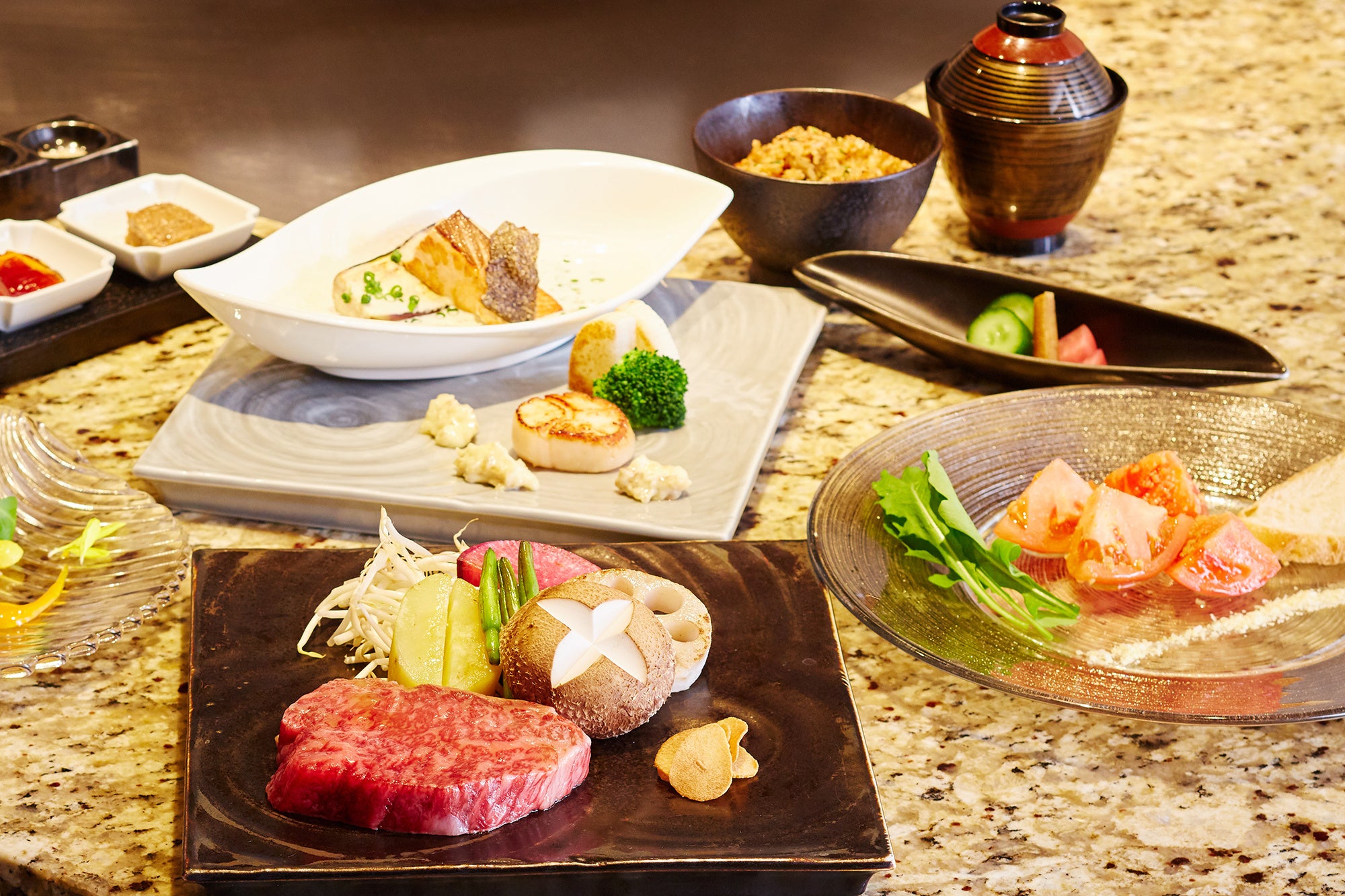 松阪牛と鮮魚のランチコース（イメージ）