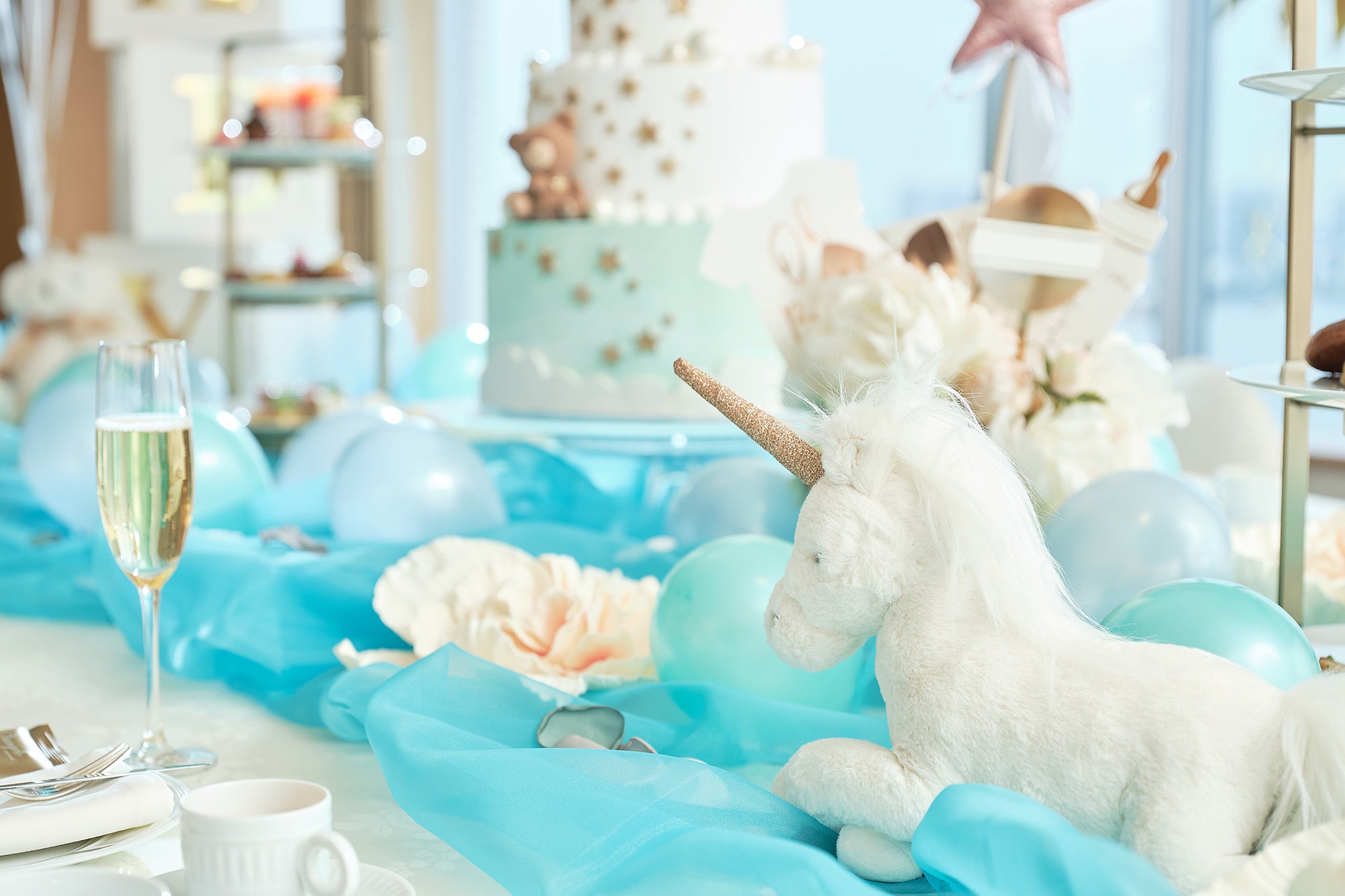 ブルー系・卓上装飾（イメージ）