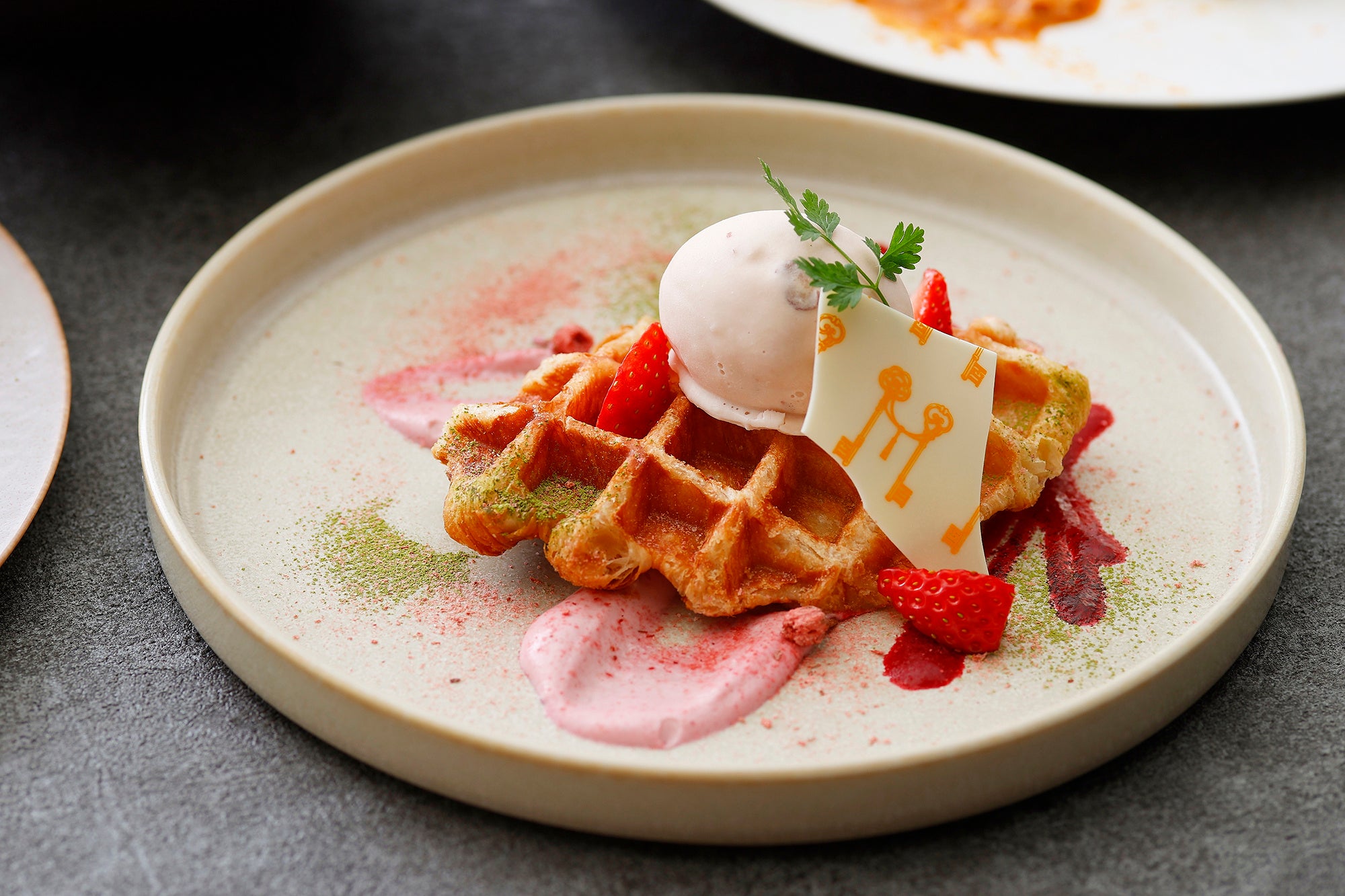 桜と小豆のクロッフル