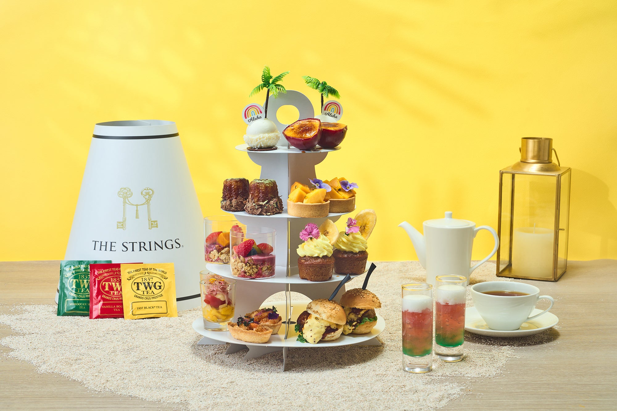 テーブルにそのまま飾ることができるテイクアウトアフタヌーンティー（イメージ）