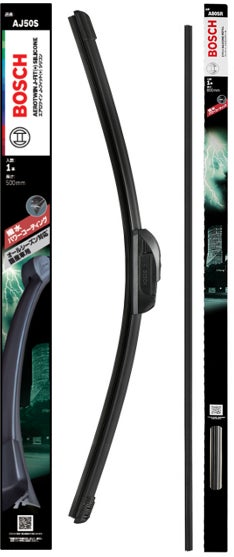 乾いたガラス面で約5分間作動させて撥水被膜を形成 ボッシュの国産車用フラットワイパー「J-フィット(+) シリコン」が登場