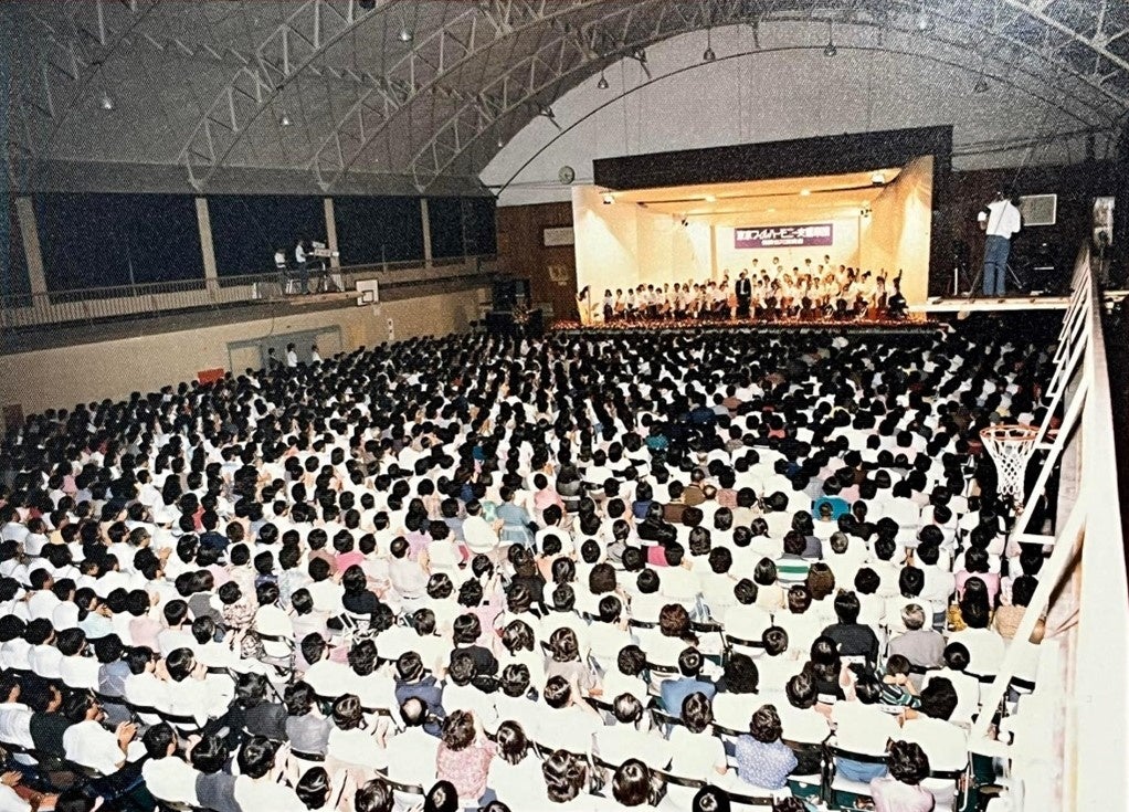 1980年9月17日「東京フィルハーモニー交響楽団演奏会」（古川小学校体育館）の様子