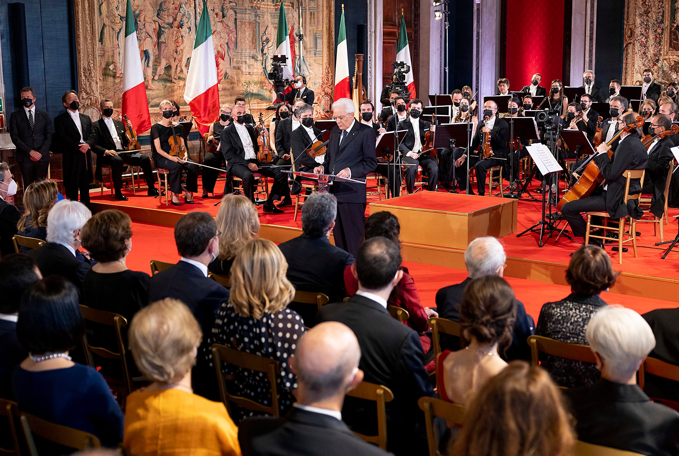 イタリア共和国建国76周年を記念して行われたセレモニー (C)Presidente della Repubblica