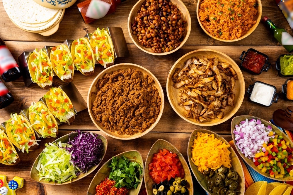 時々菜食　野菜たっぷり大豆ミートのタコス