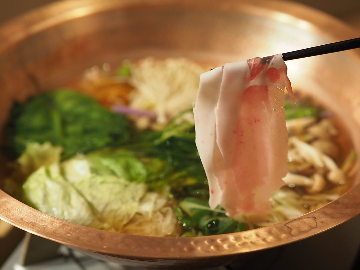 おだしを⾷べているようなしゃぶしゃぶ