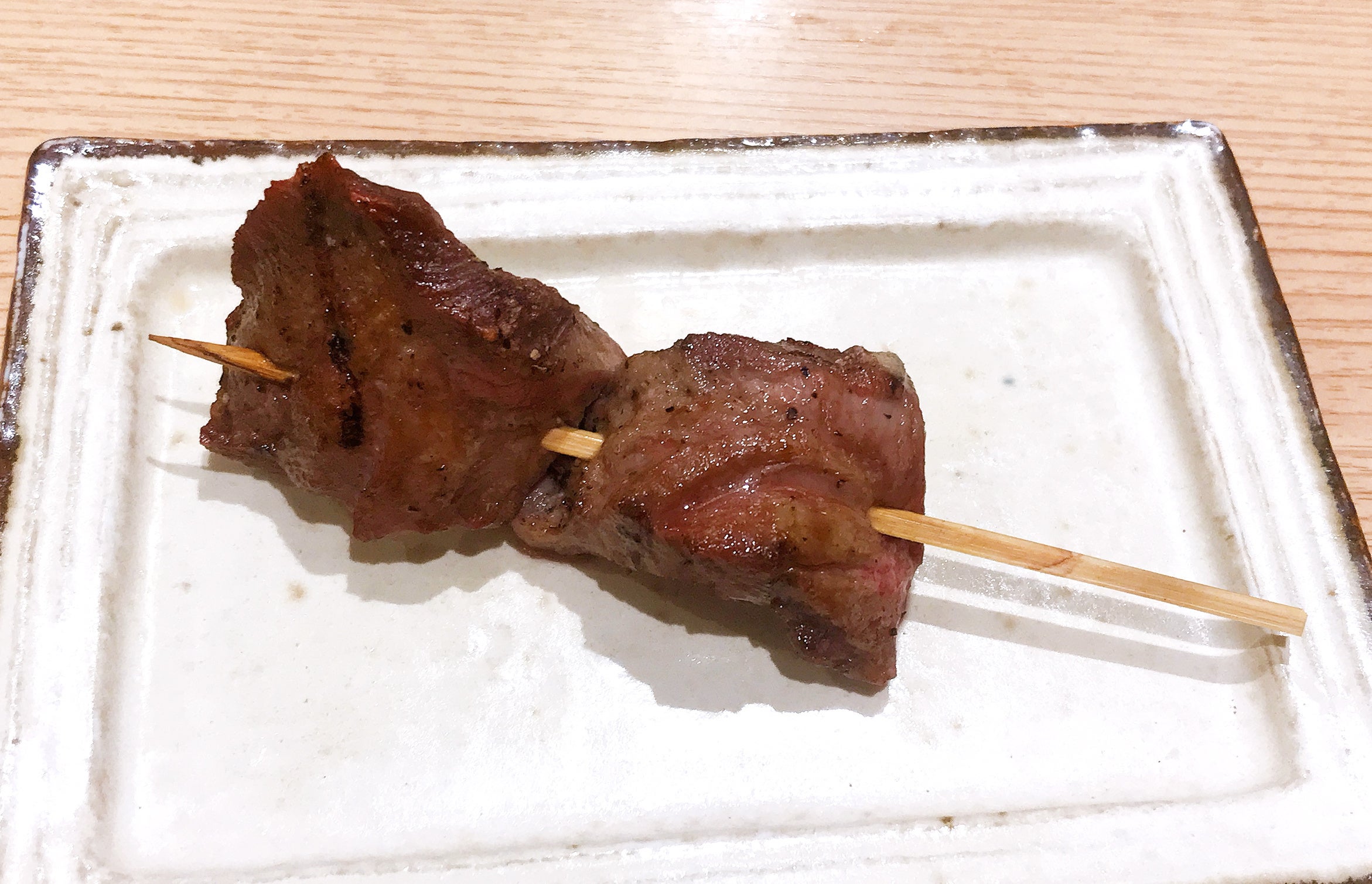 牛タン串…1本240円（税込）　牛タンならではの歯ごたえとあっさりとした味わい