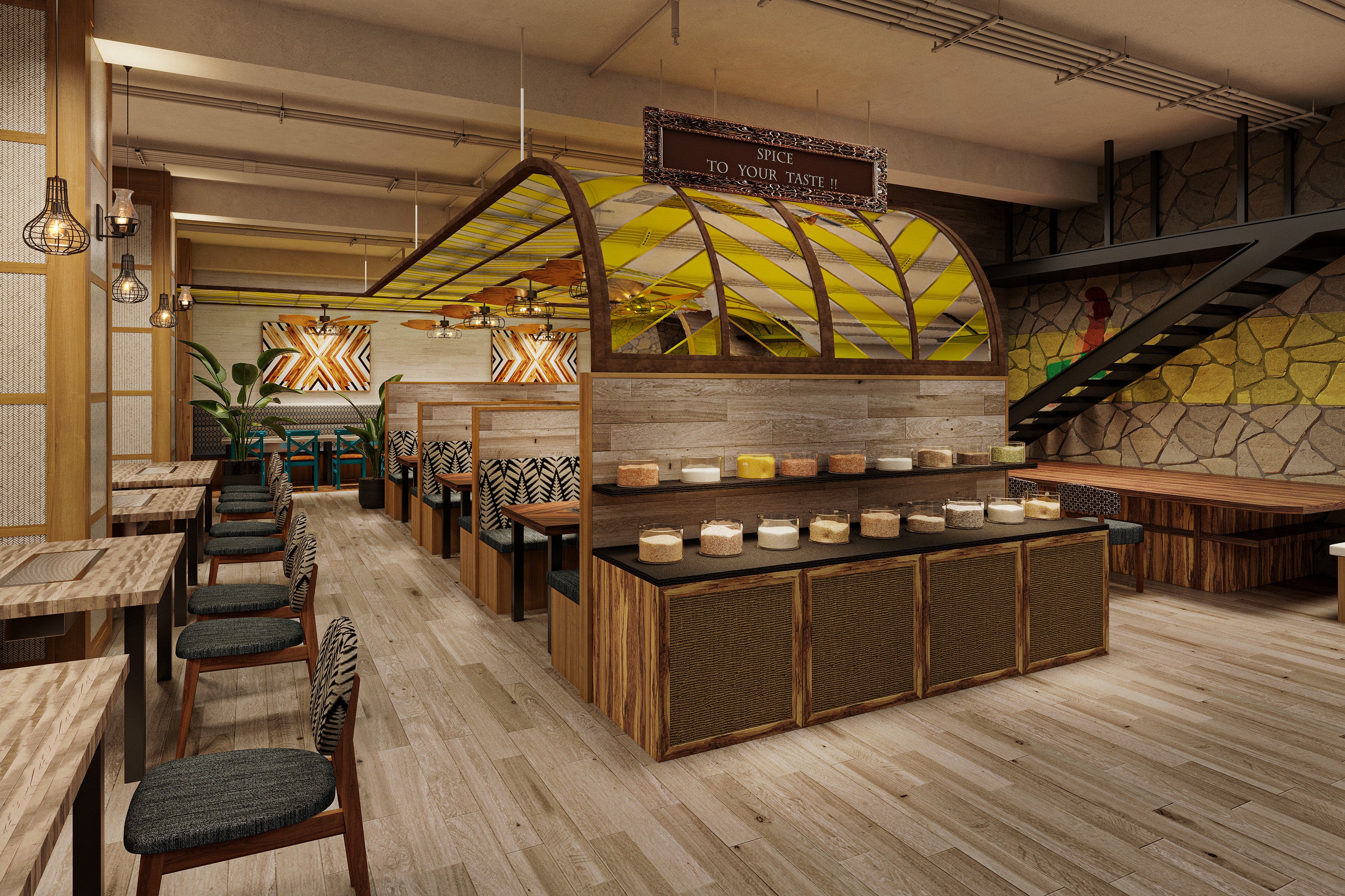 【店内イメージ】店内中央にはスパイスカウンター。