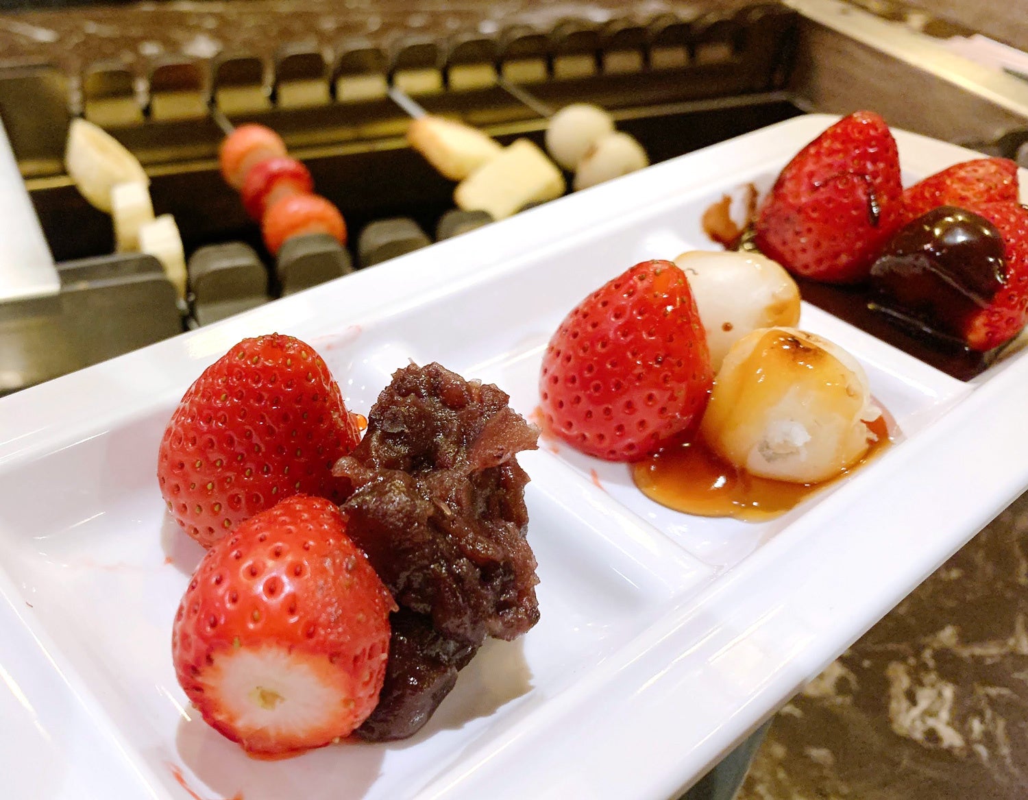 おすすめトッピングはいちご+あんこ