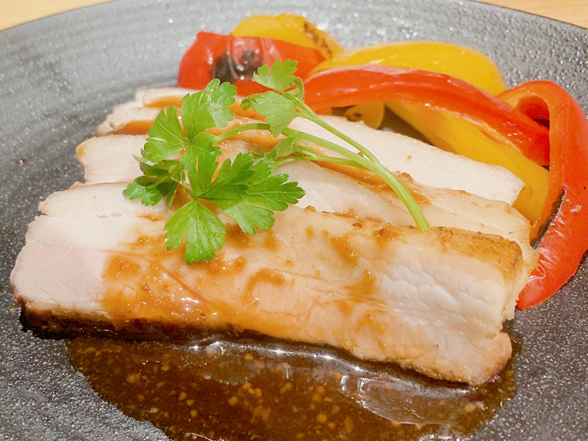 ロースポーク　ガーリックソース