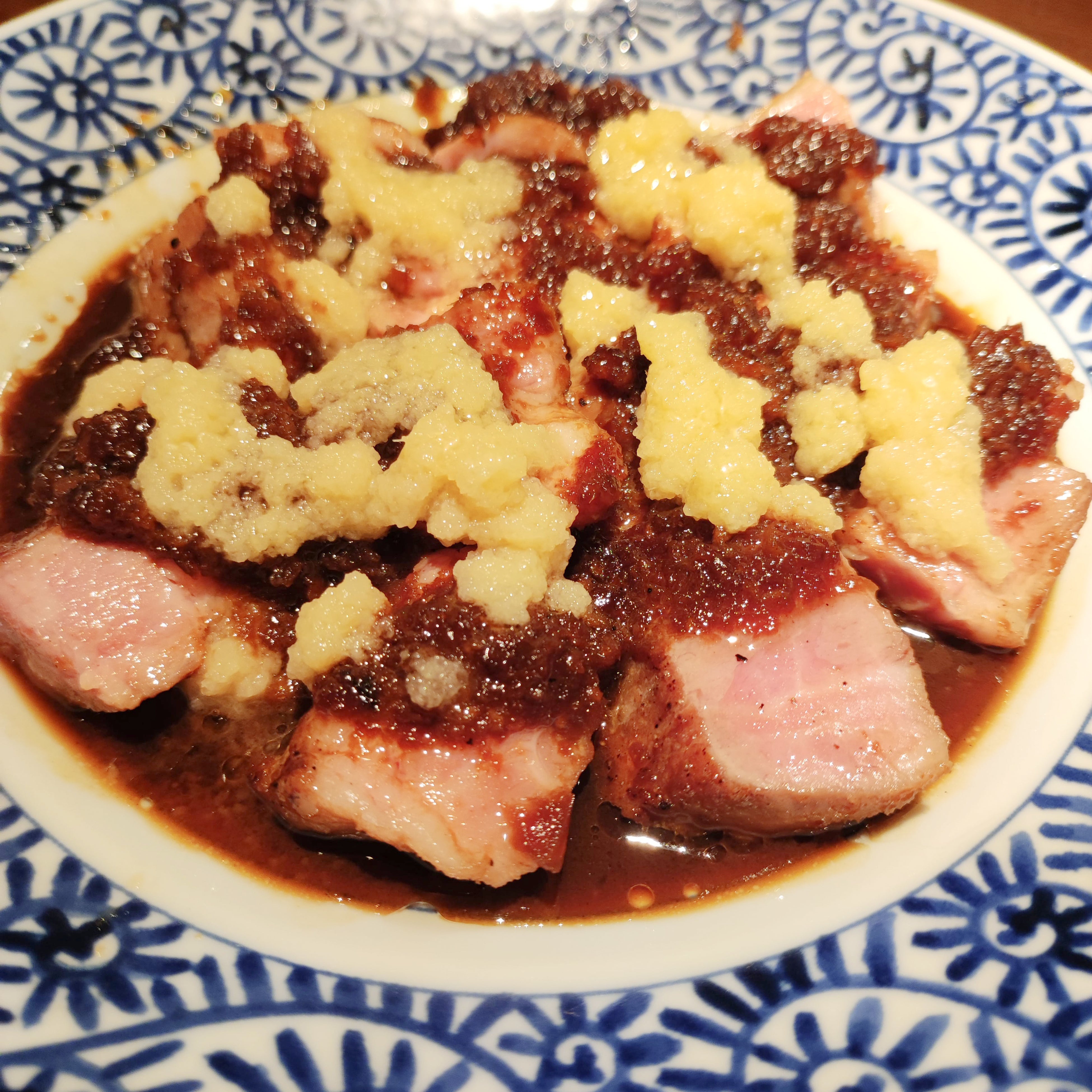 岩中ポークステーキ 特製⽣姜ソース