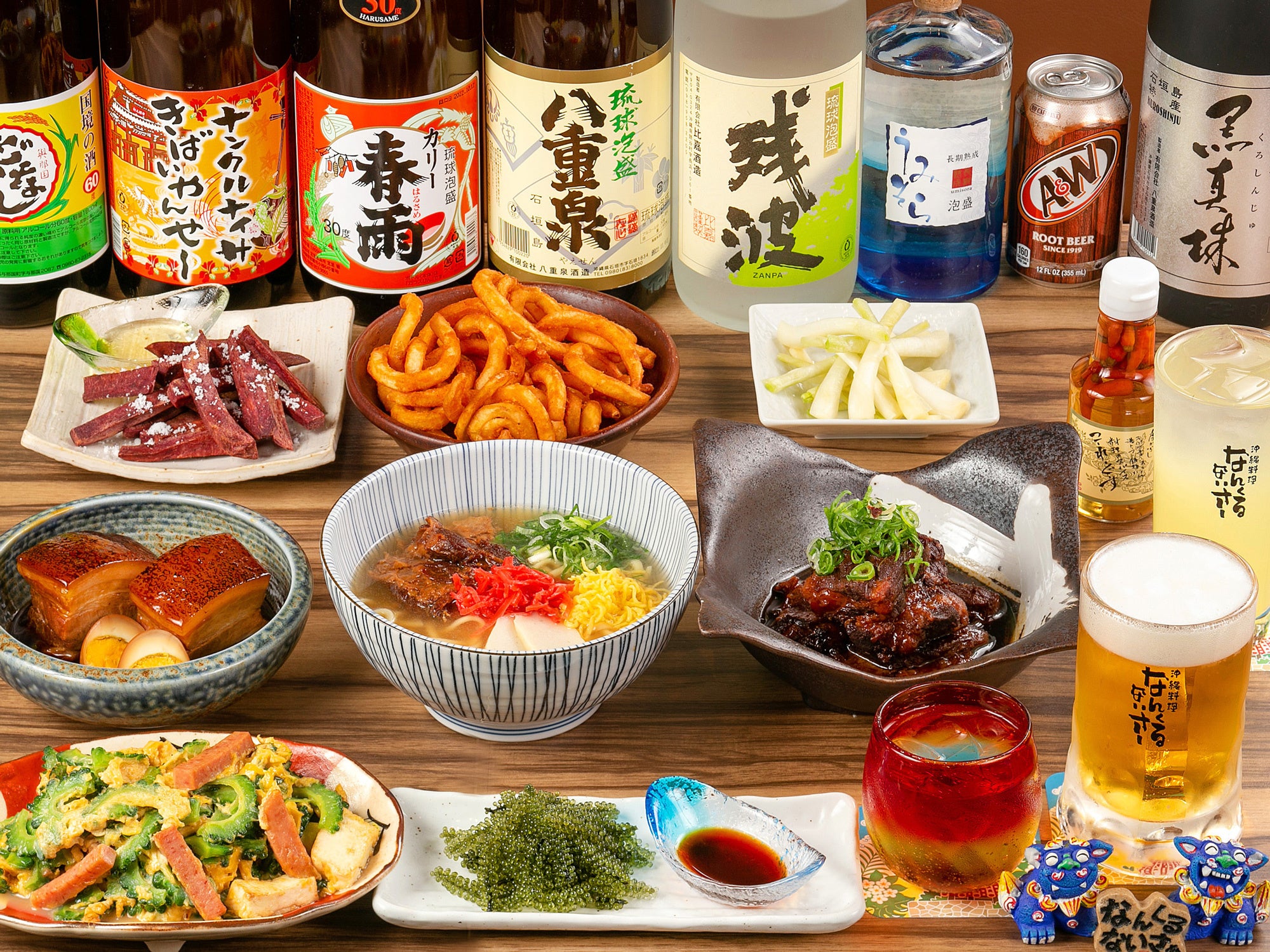 沖縄＆九州の本格郷⼟料理と、美味しい泡盛・焼酎が愉しめる沖縄居酒屋