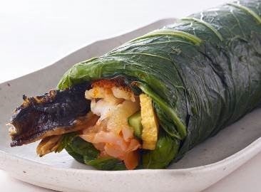 具だくさんの高菜巻！