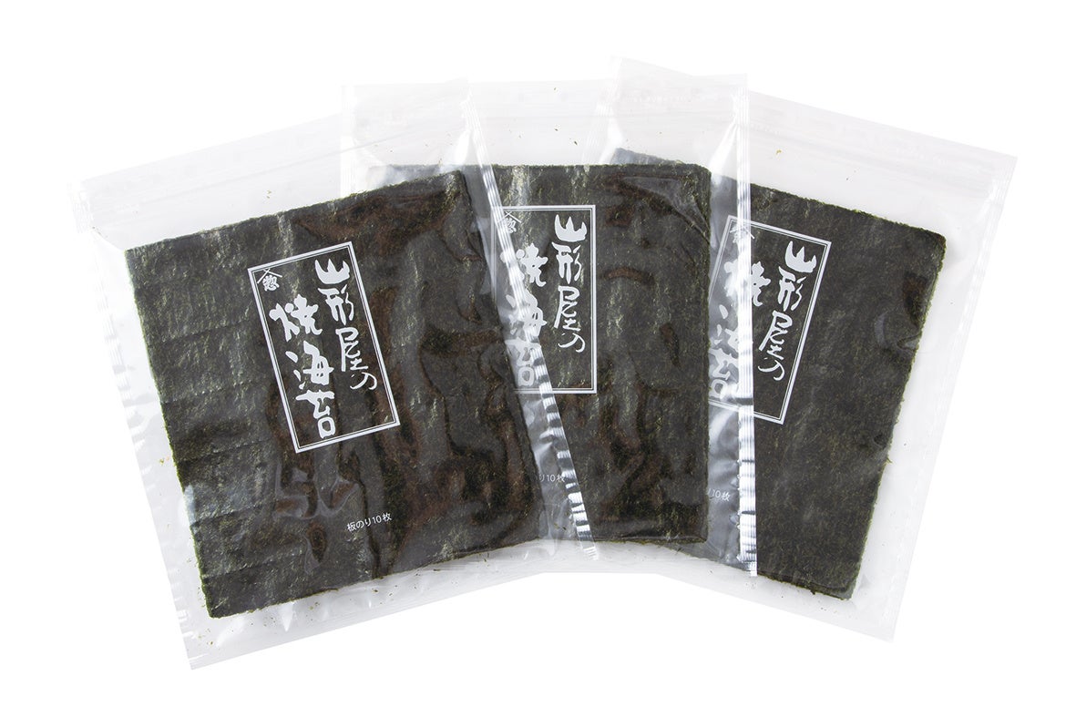 〈山形屋海苔店〉有明海産焼海苔（板海苔10枚×3袋）1,836円