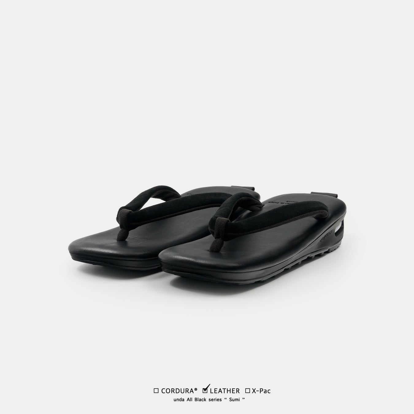 雪駄undaウンダAll Black Series SumiLEATHERレザー 雪駄×スニーカー「unda-雲駄-」】24S/S新モデルのオールブラック