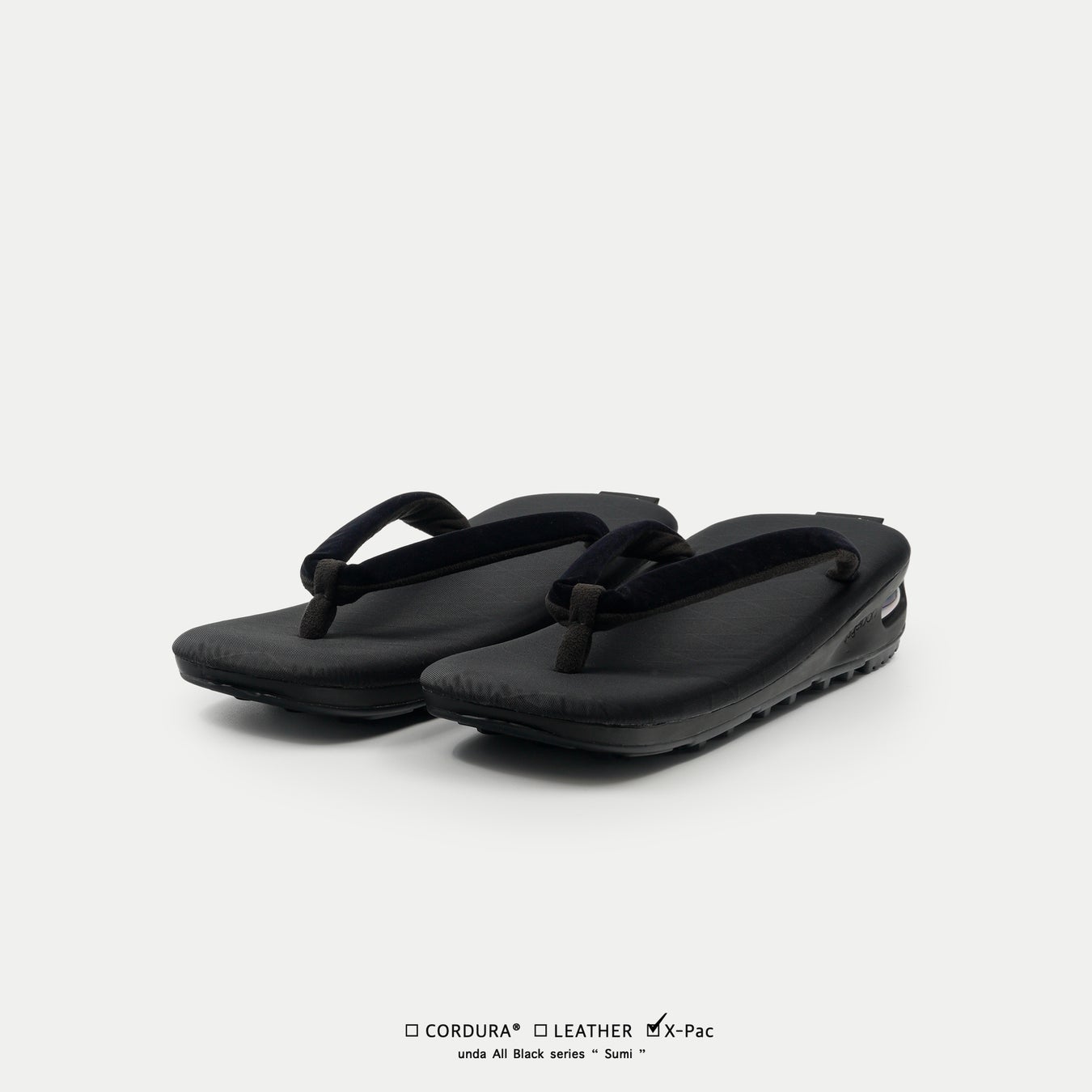 goyemon setta × sneaker unda 雲駄 BLACK S 雪駄×スニーカー「unda-雲駄-」】24S/S新モデルのオールブラック