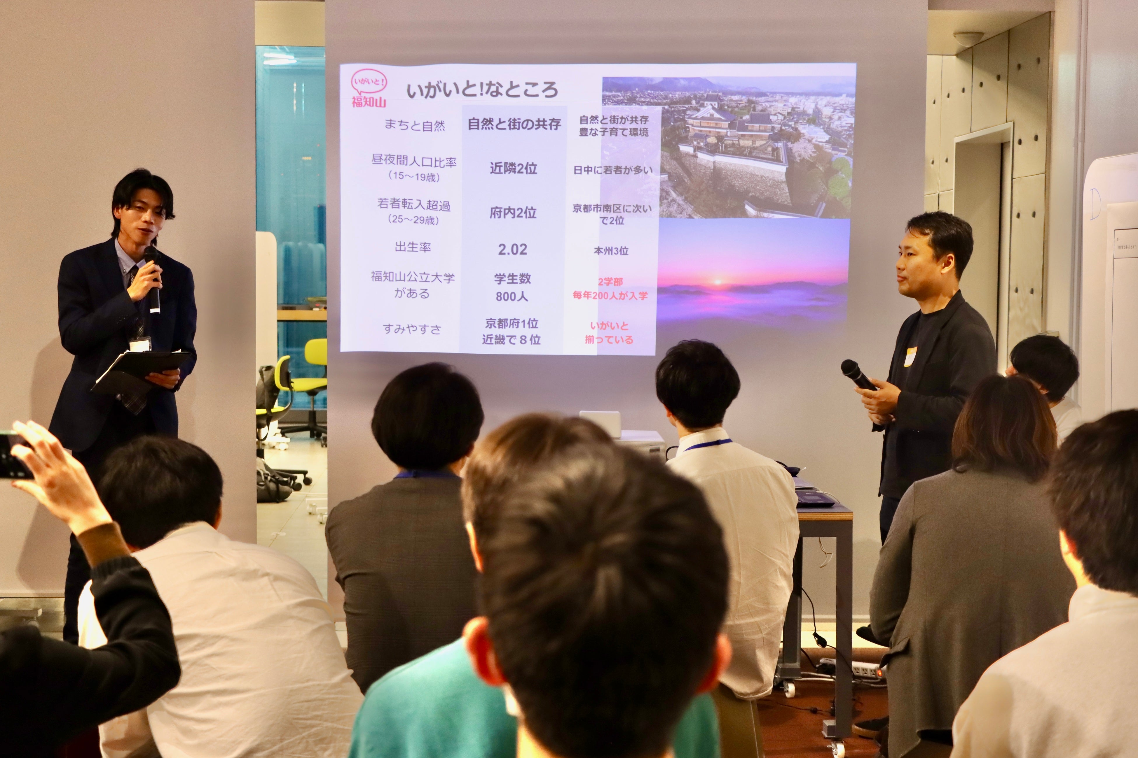 福知山市による「問い」紹介の様子