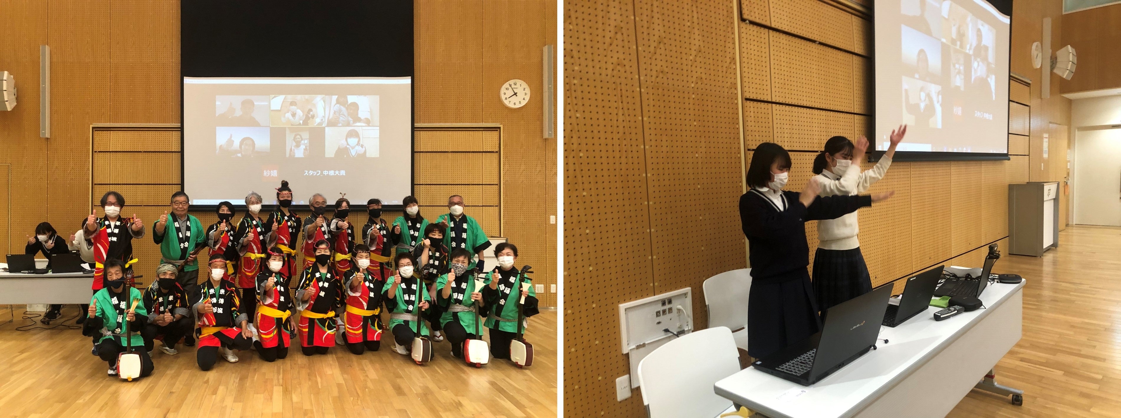 （オンラインde福知山踊り当日の様子）
