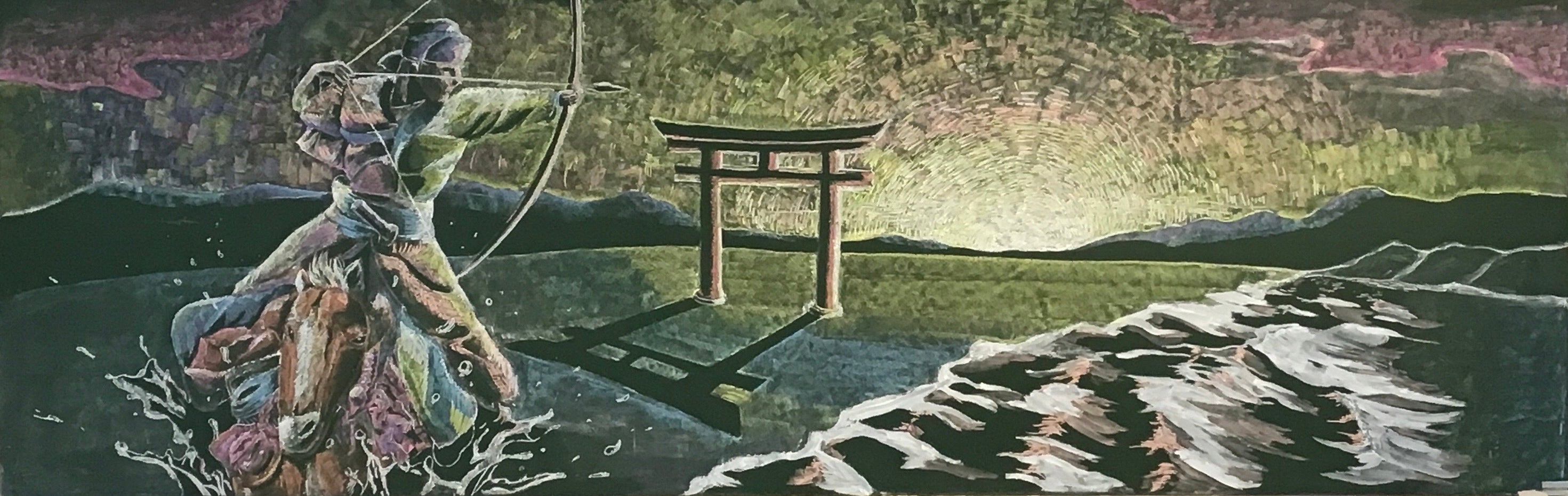 グランプリを受賞した鎌倉女学院中・高等学校の作品 「鎌倉 由比ヶ浜、日射る」