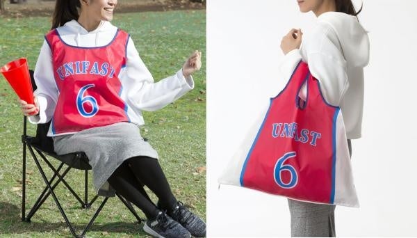 自社開発した『着られるエコバッグ』