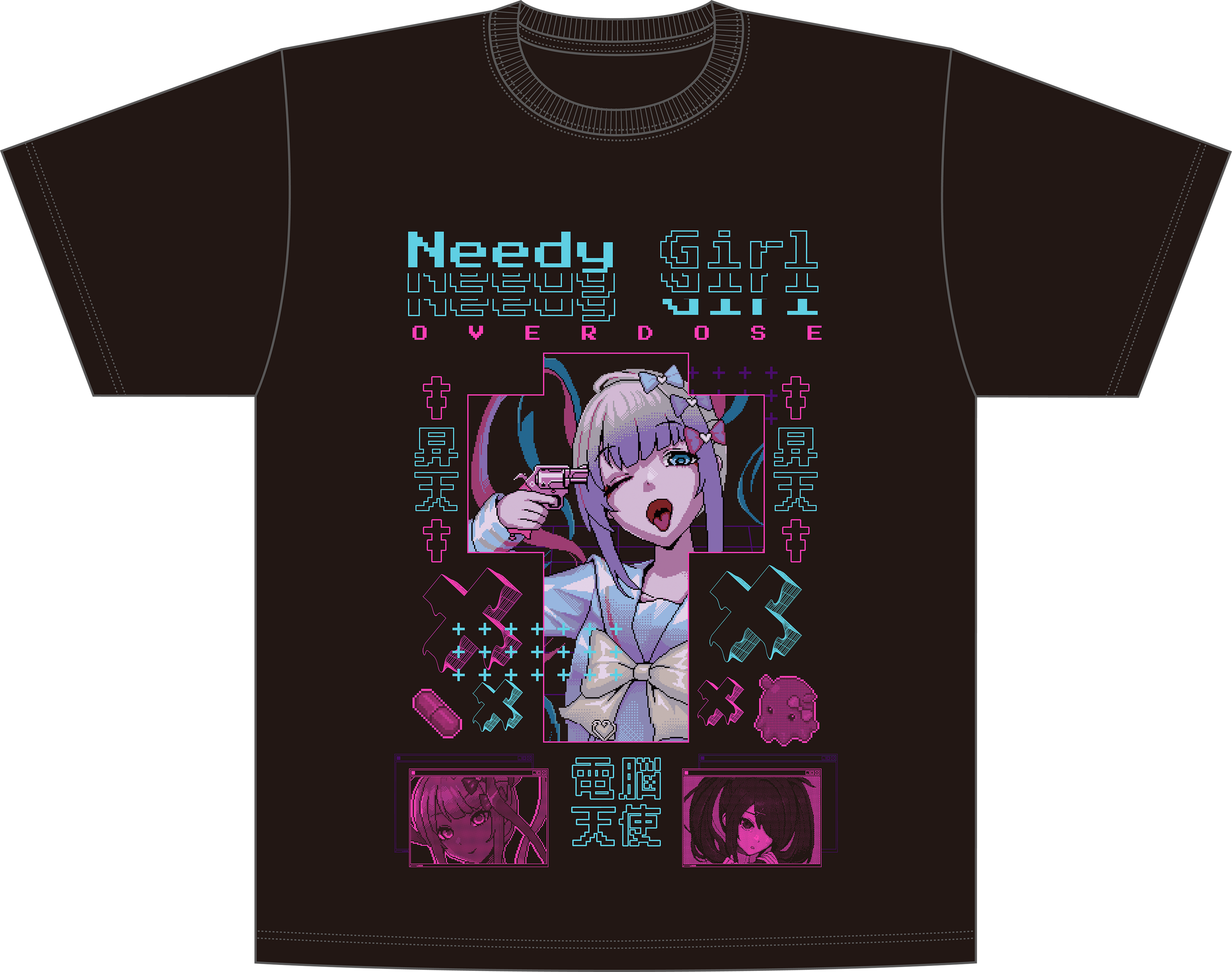 NEEDY GIRL OVERDOSE グラフィックTシャツ（昇天T）