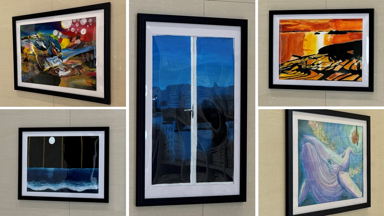 【コンフォートイン鹿児島谷山】学校法人ラ・サール学園生徒による美術作品展示を開始