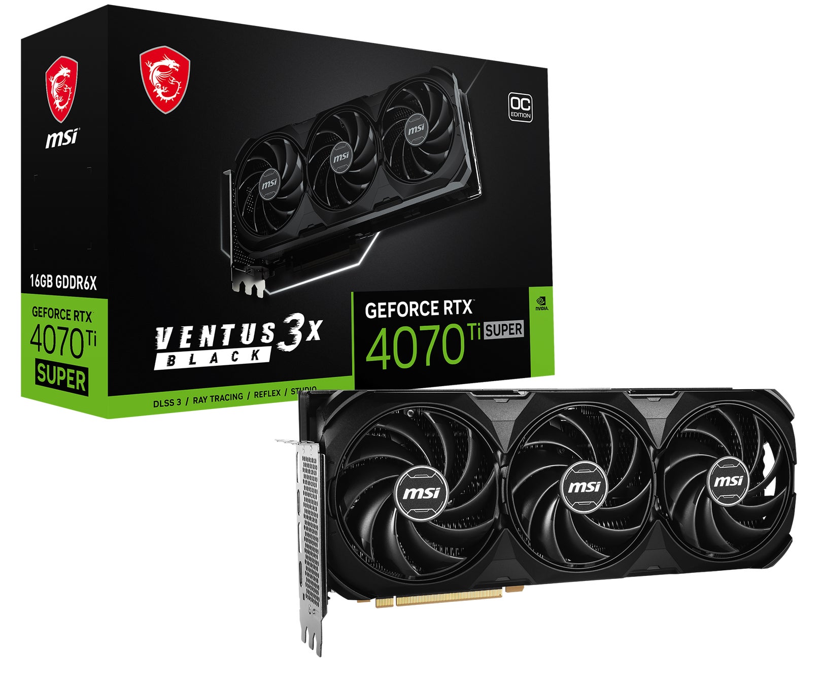 ジャンク GeForce RTX 4070 Ti VENTUS 3X 12G GeForce RTX™ 4070 Ti SUPER 16G VENTUS 3X BLACK OC」を発売